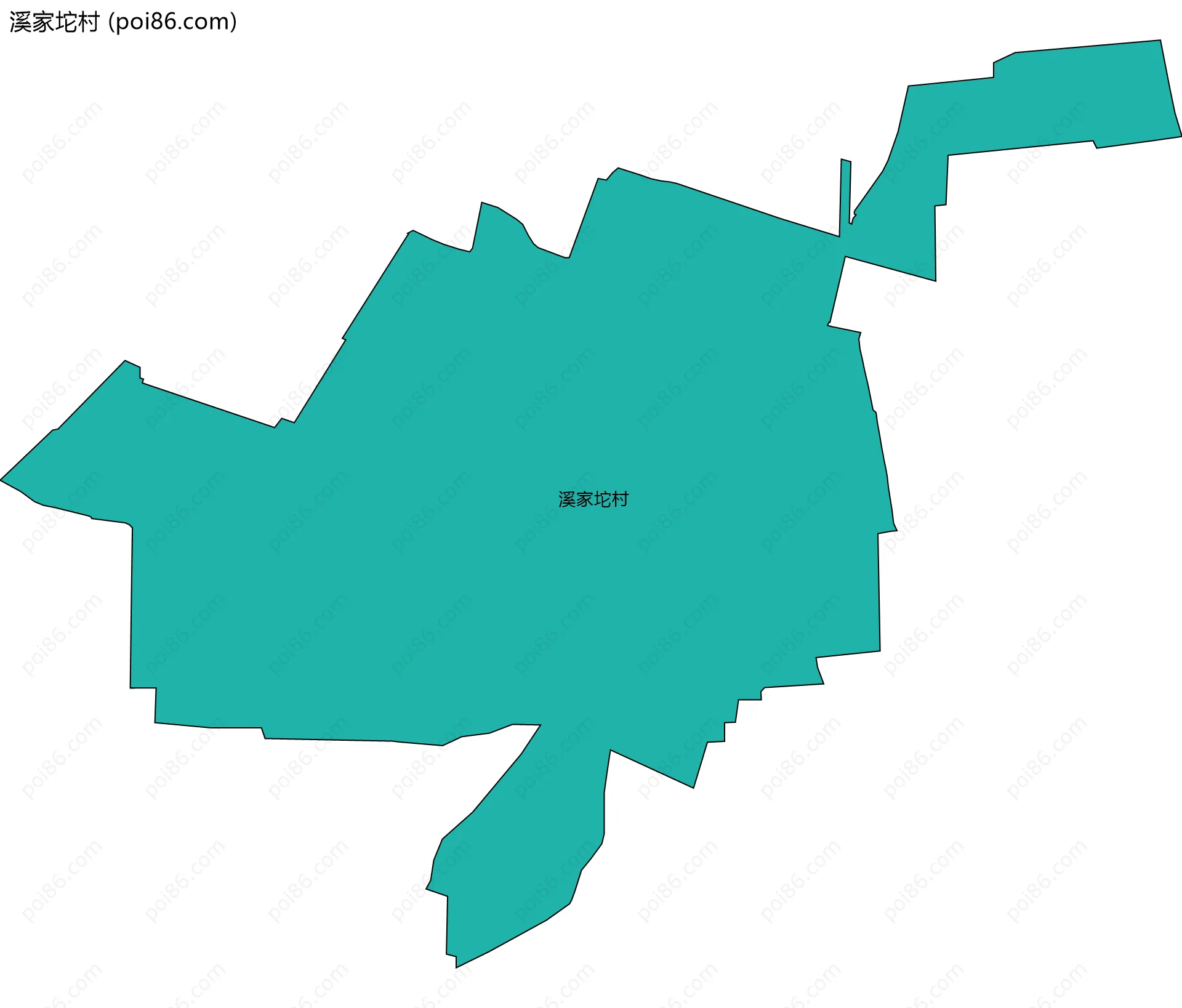 溪家坨村边界地图