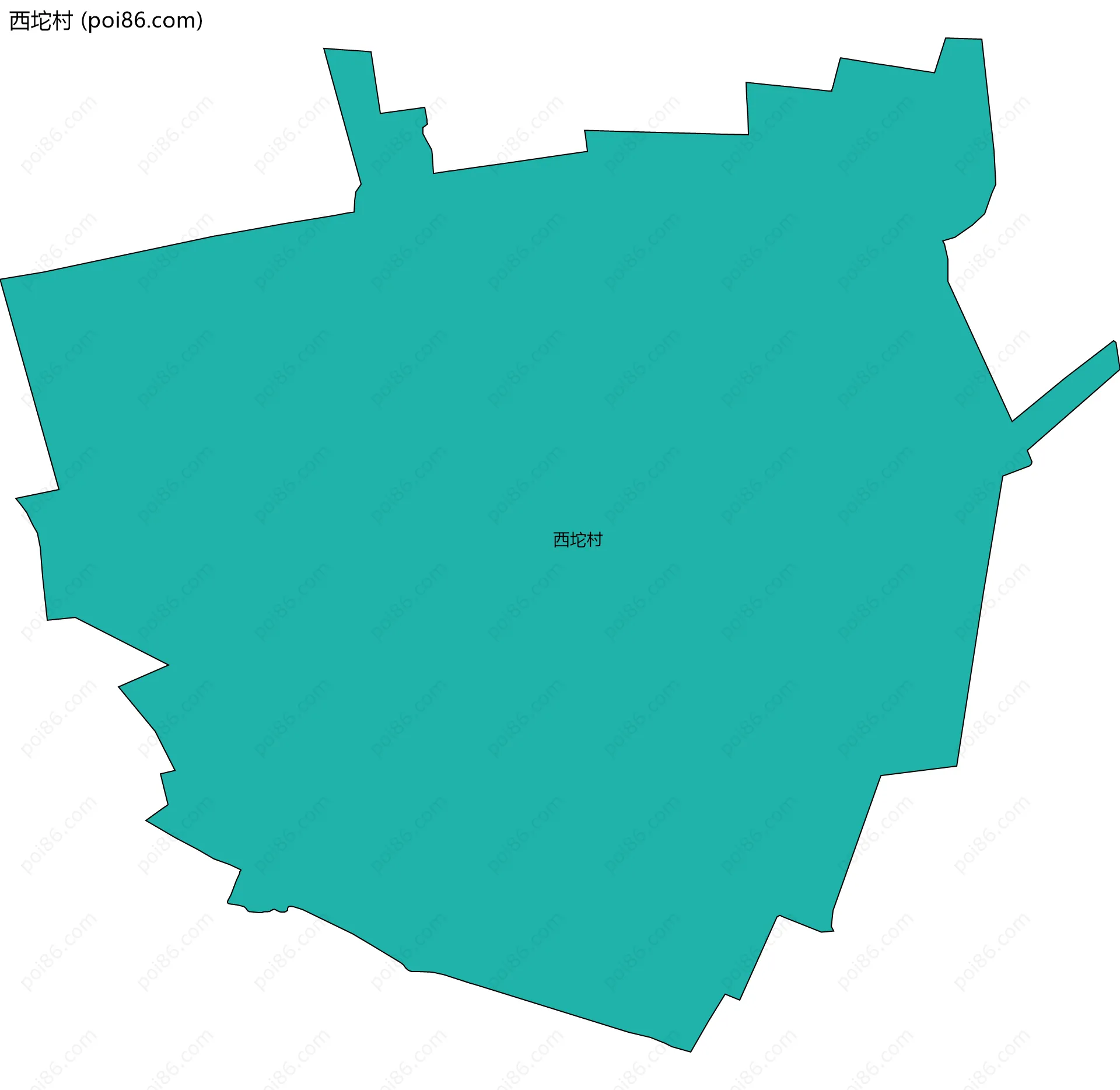 西坨村边界地图