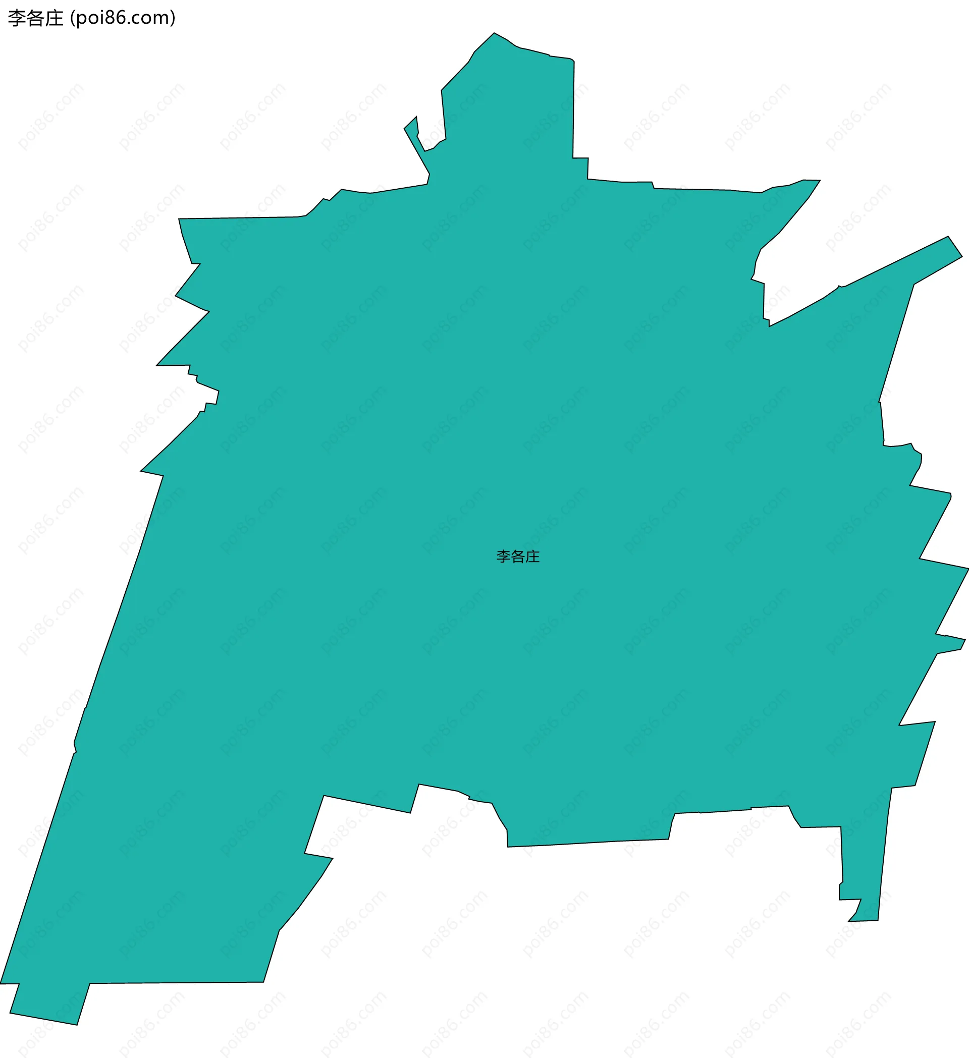 李各庄边界地图