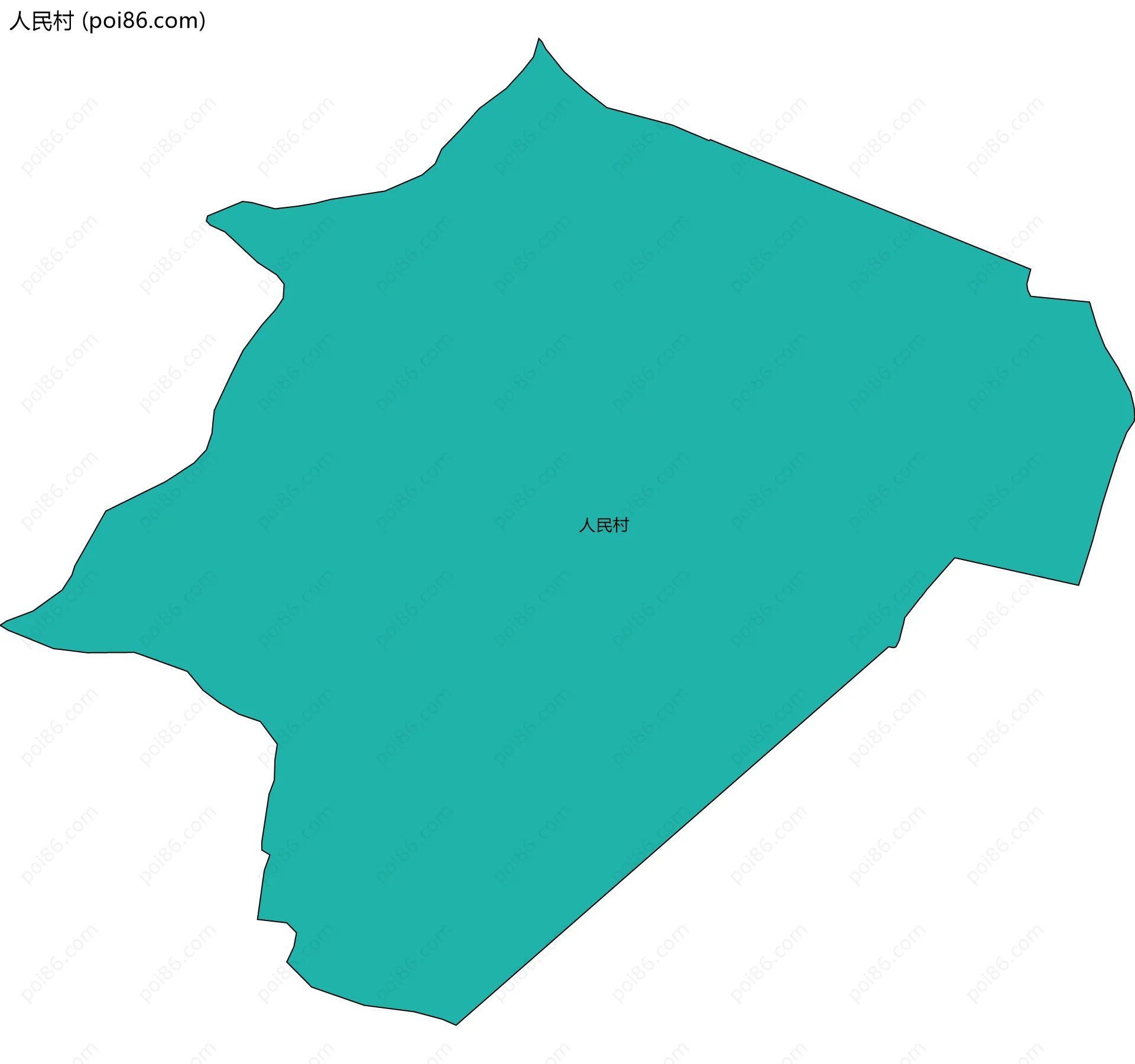 人民村边界地图