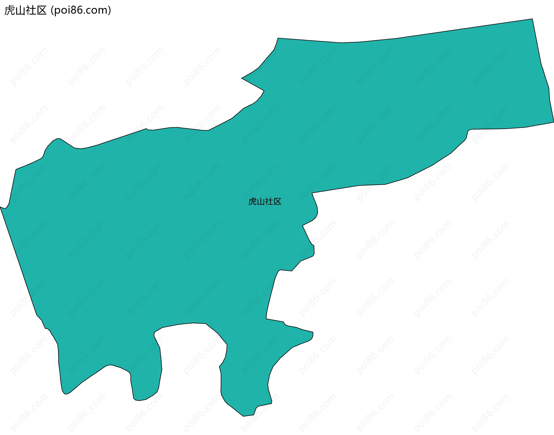 虎山社区边界地图
