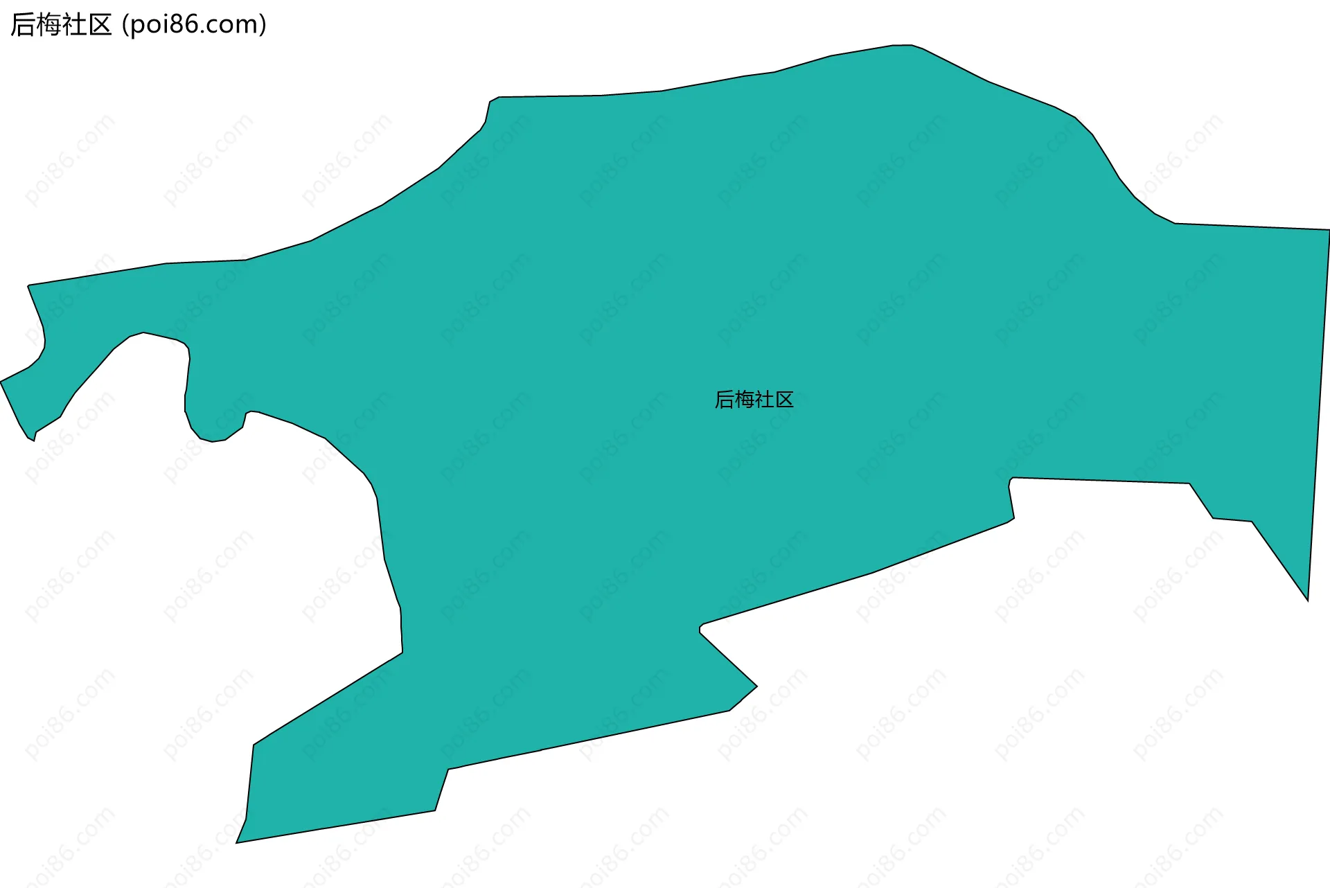 后梅社区边界地图