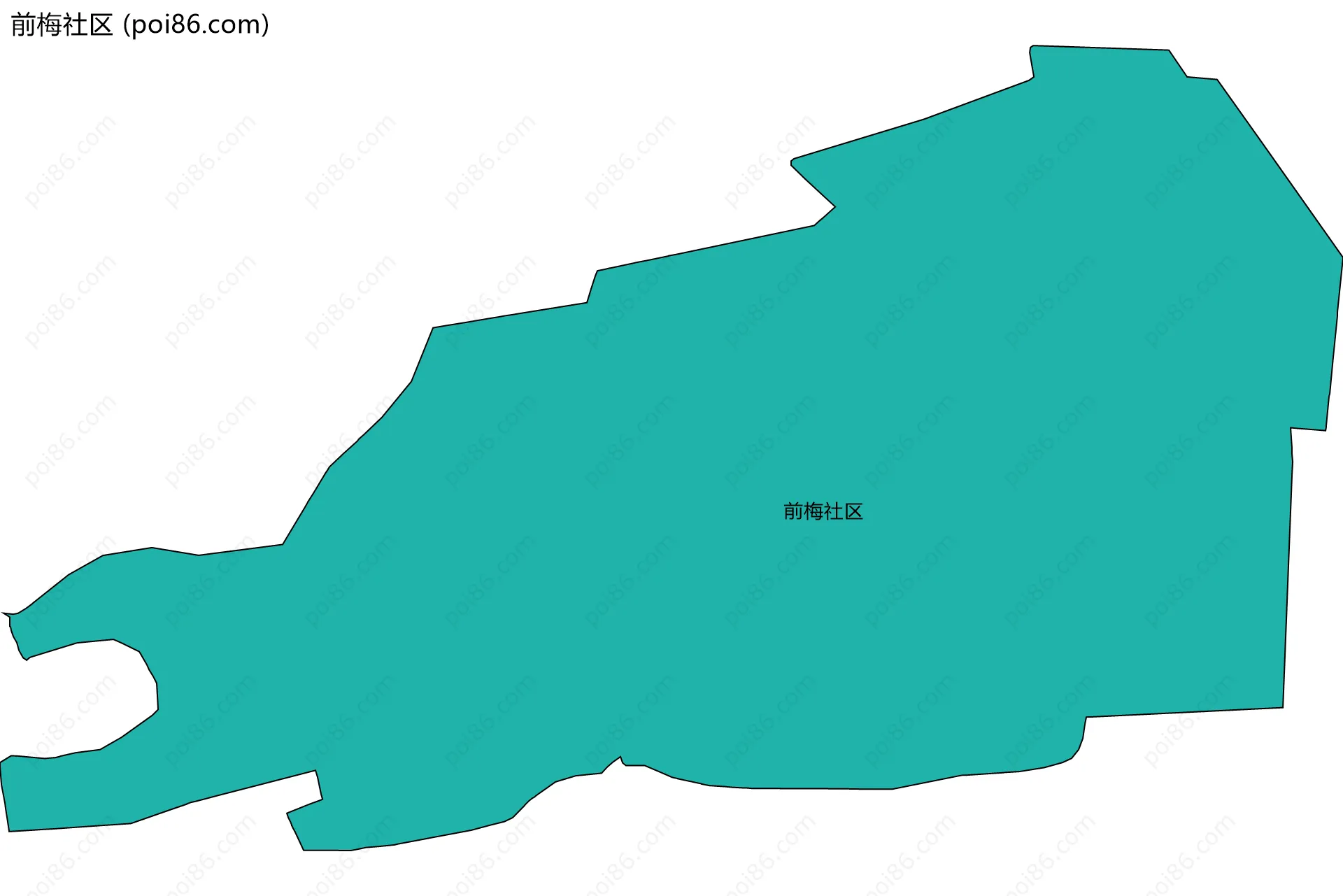 前梅社区边界地图