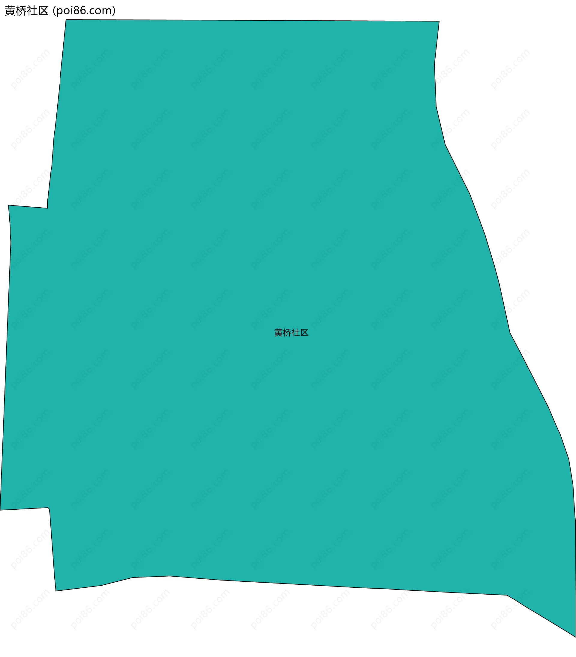 黄桥社区边界地图