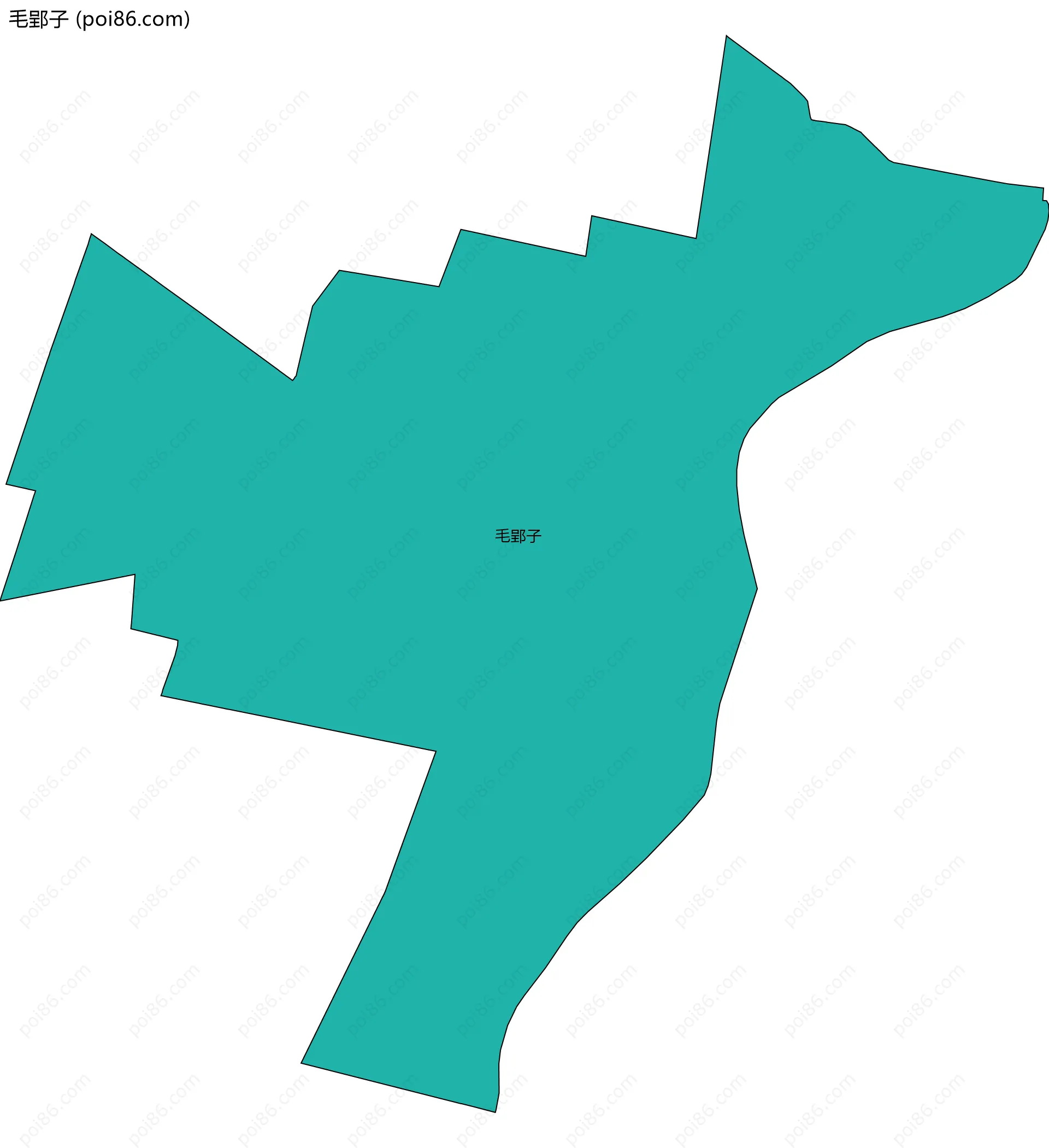 毛郢子边界地图