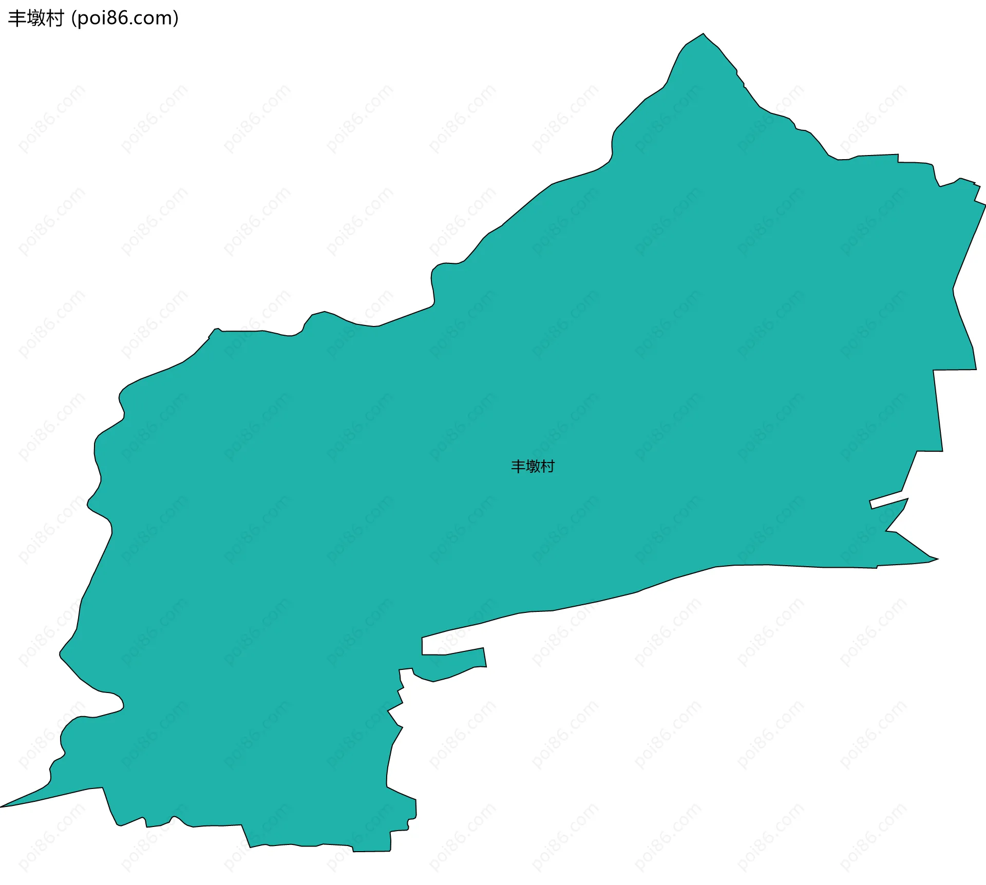 丰墩村边界地图