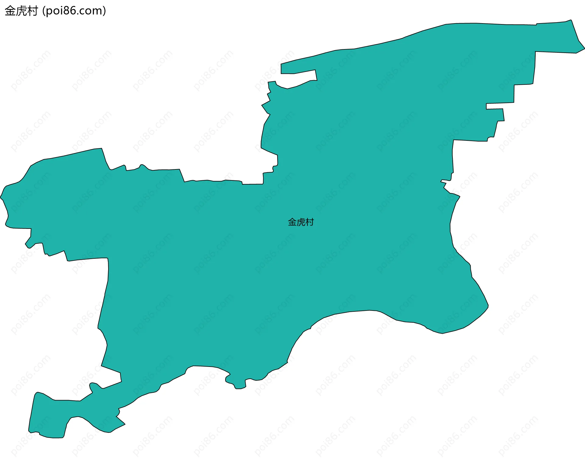 金虎村边界地图