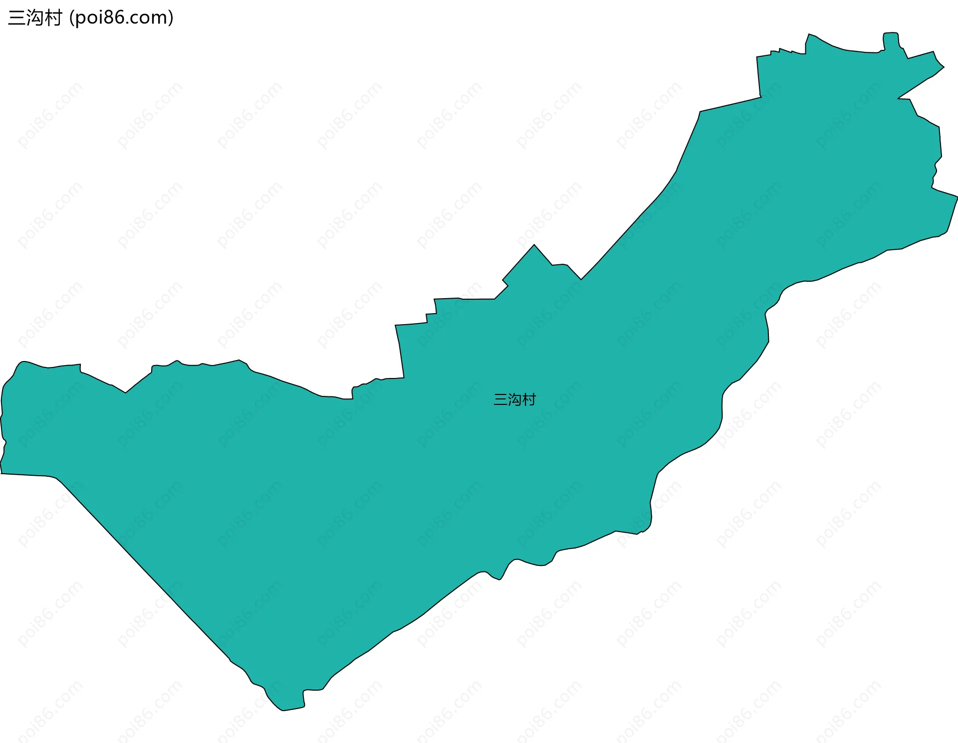三沟村边界地图