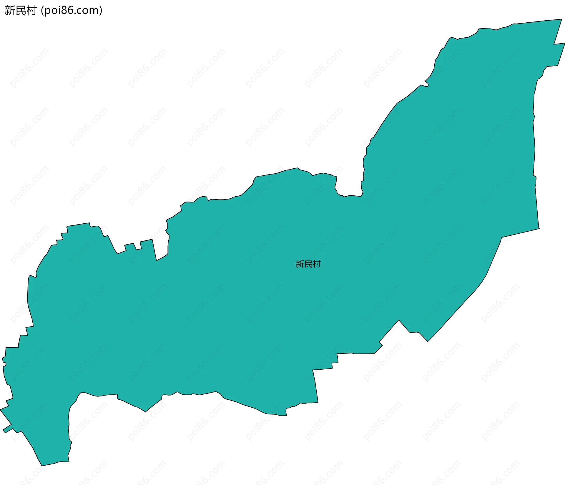 新民村边界地图