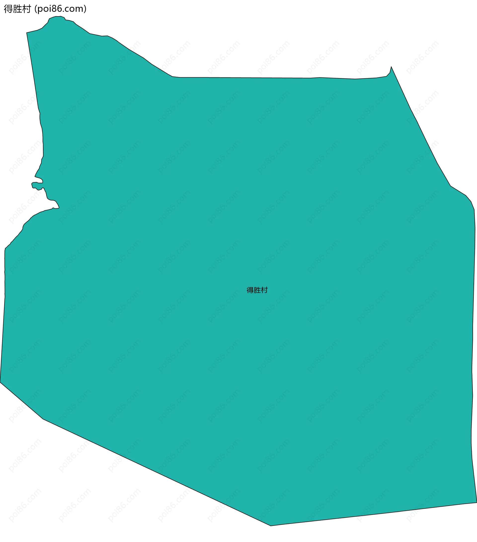 得胜村边界地图