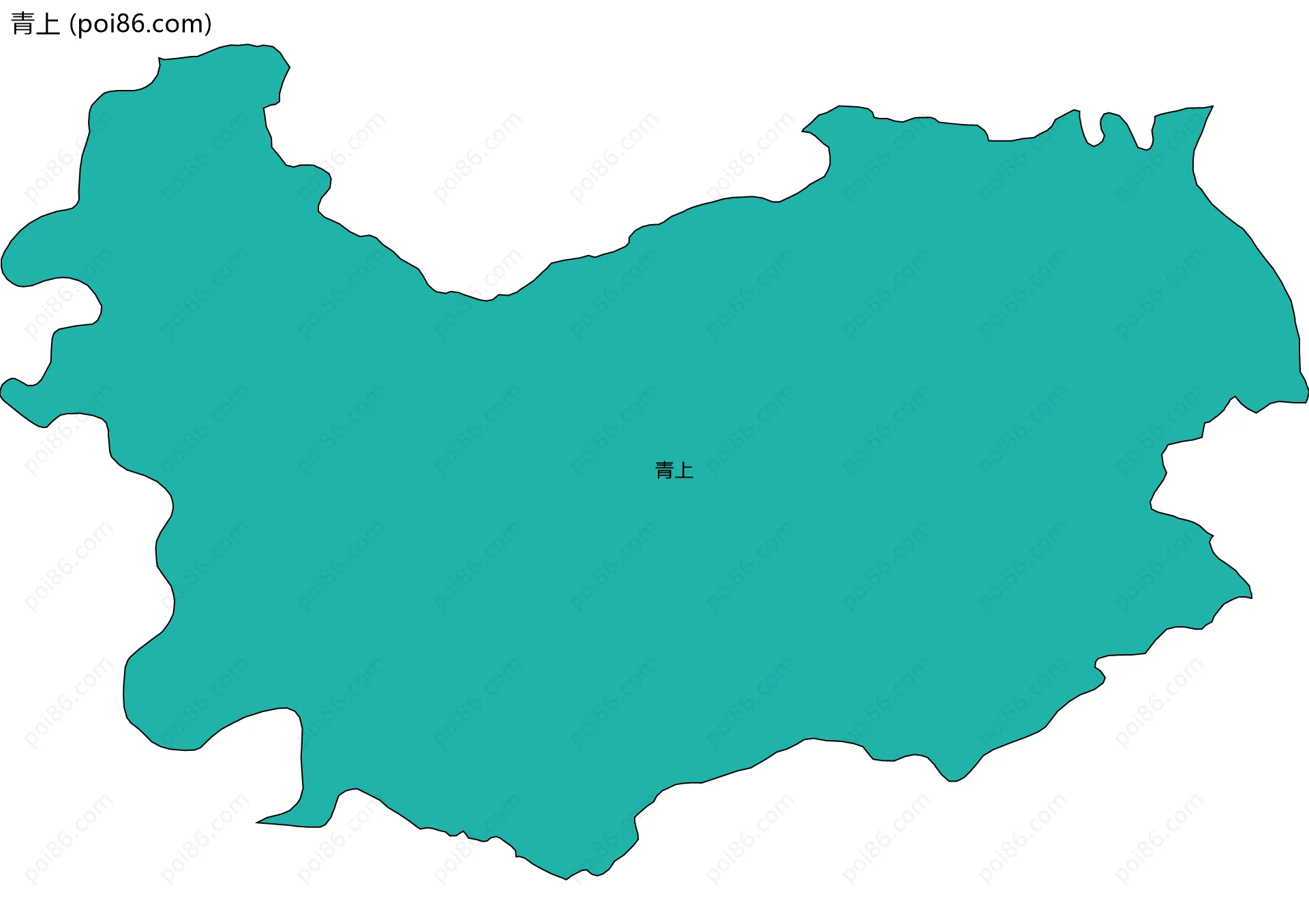 青上边界地图