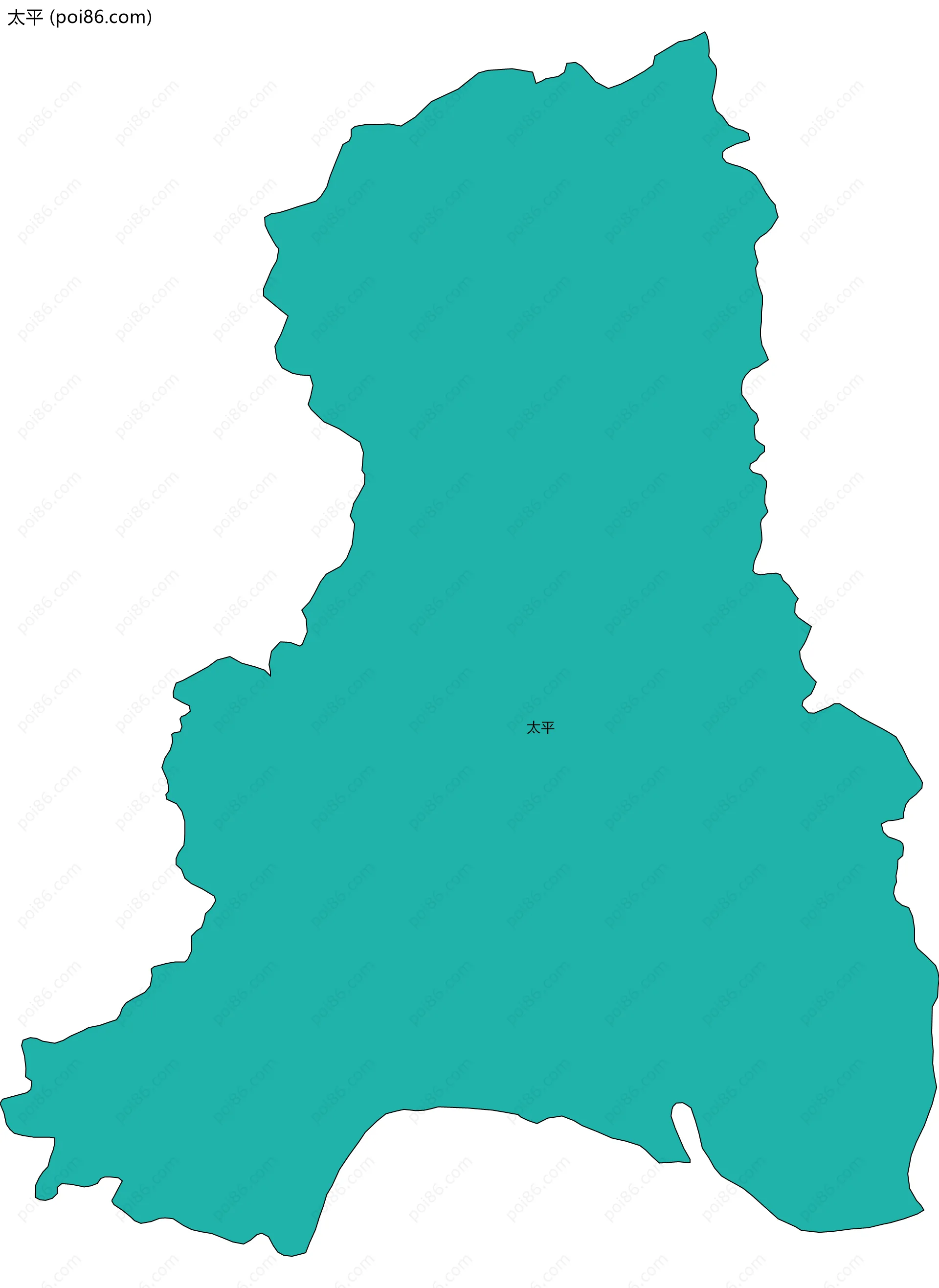 太平边界地图