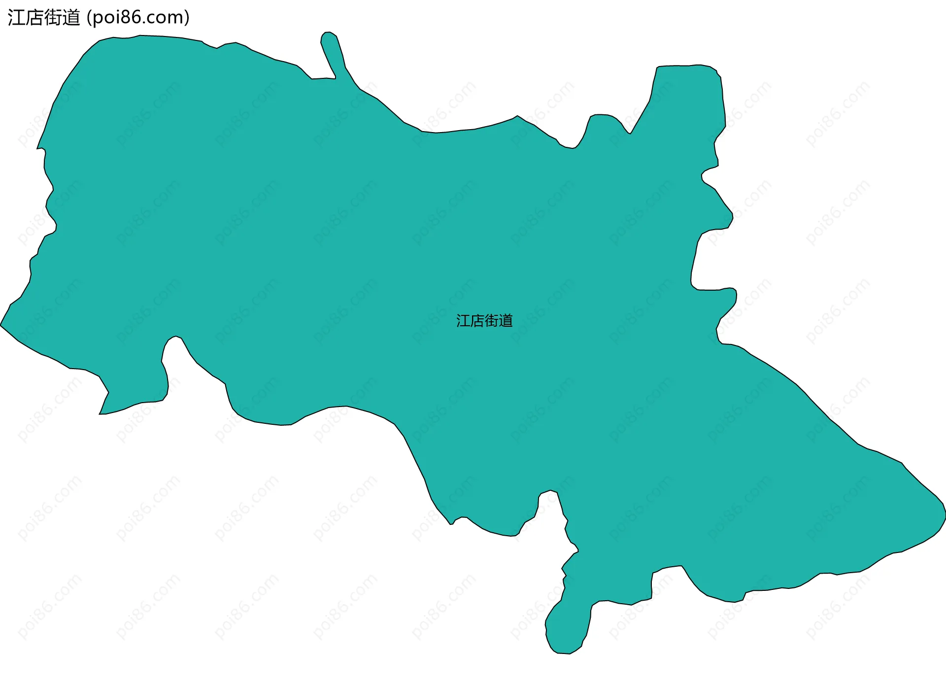 江店街道边界地图