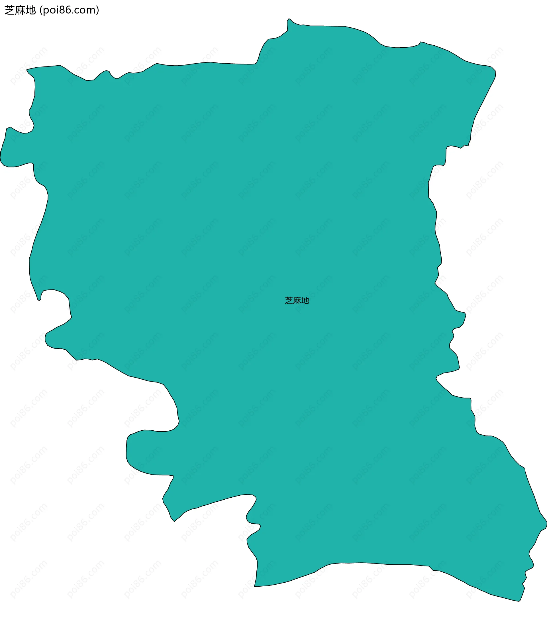 芝麻地边界地图