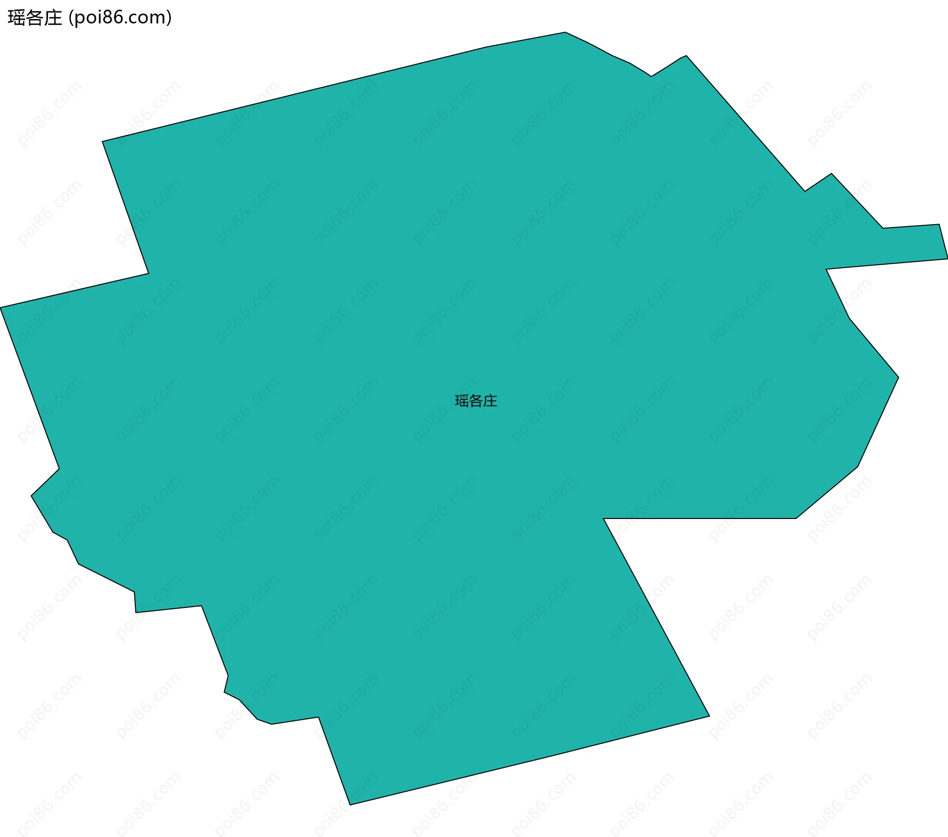 瑶各庄边界地图
