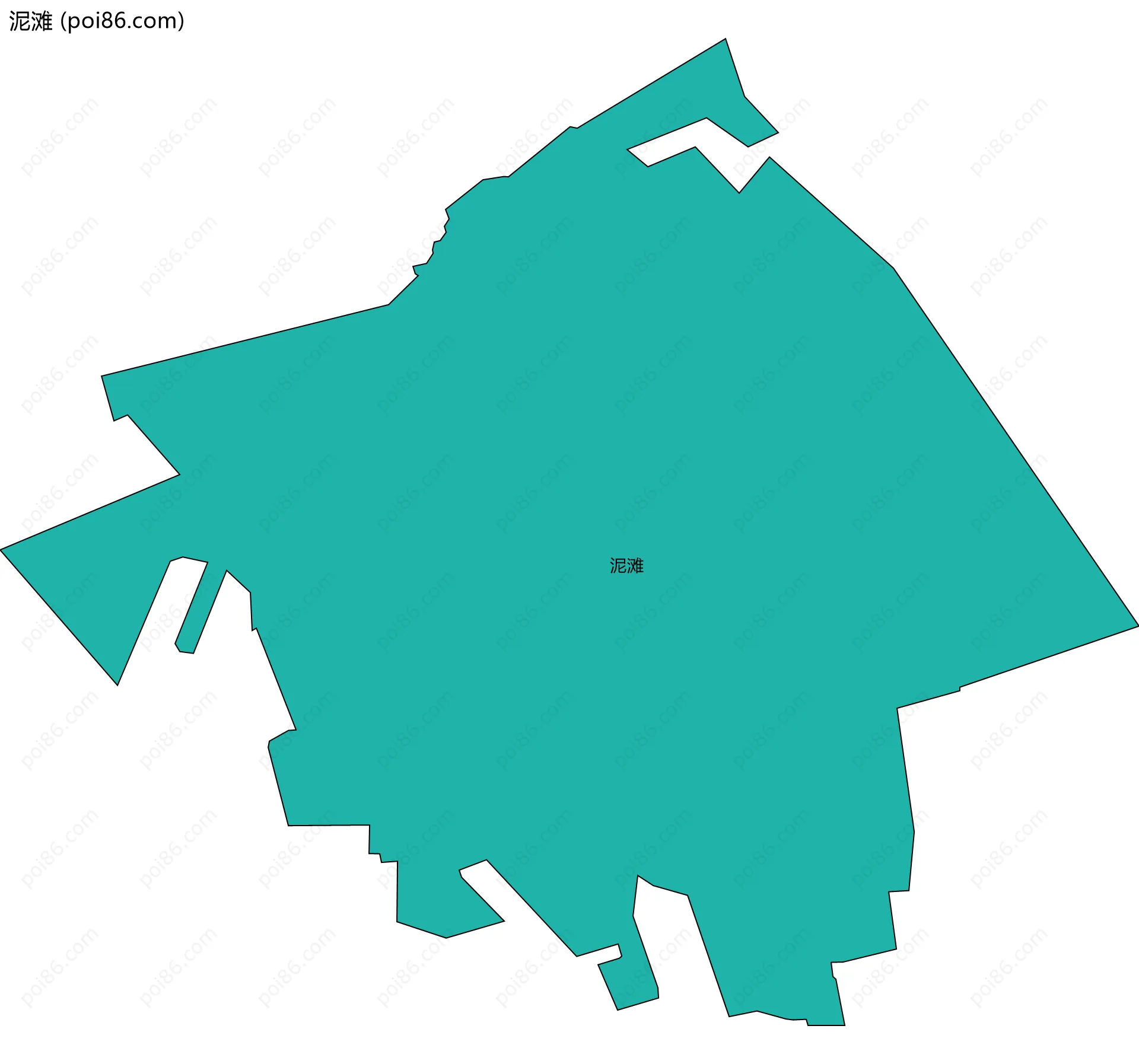 泥滩边界地图
