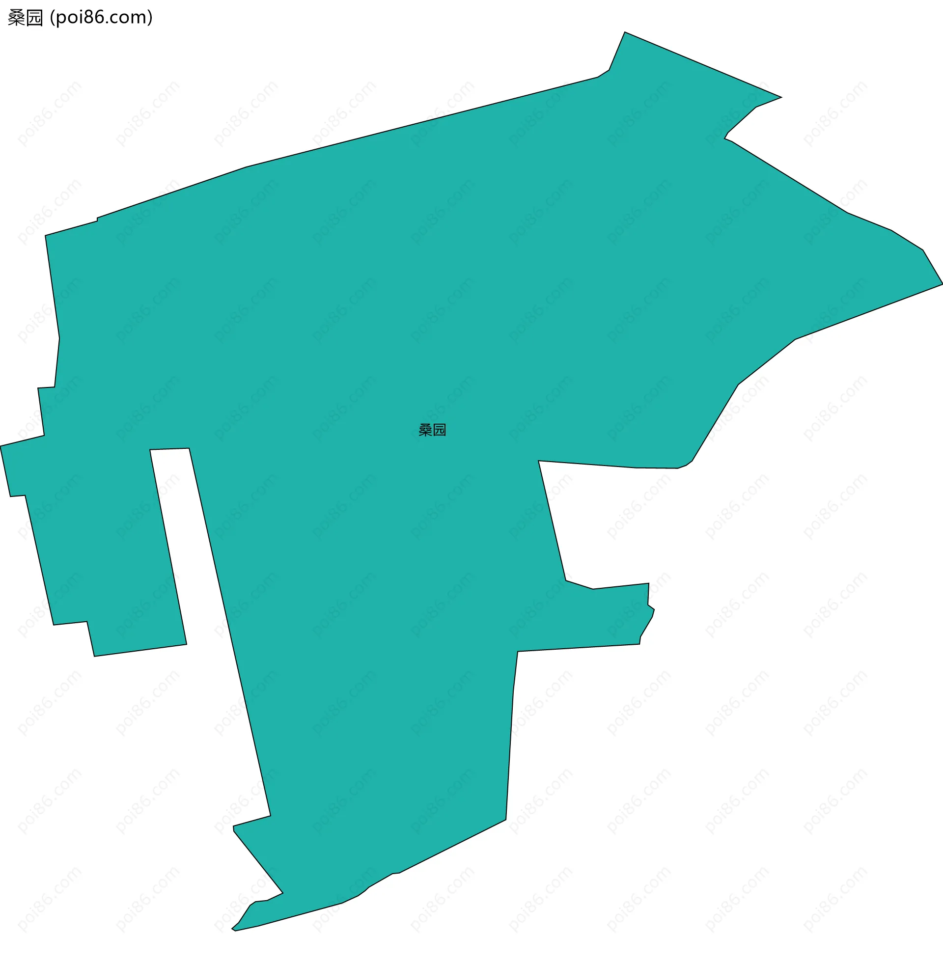 桑园边界地图