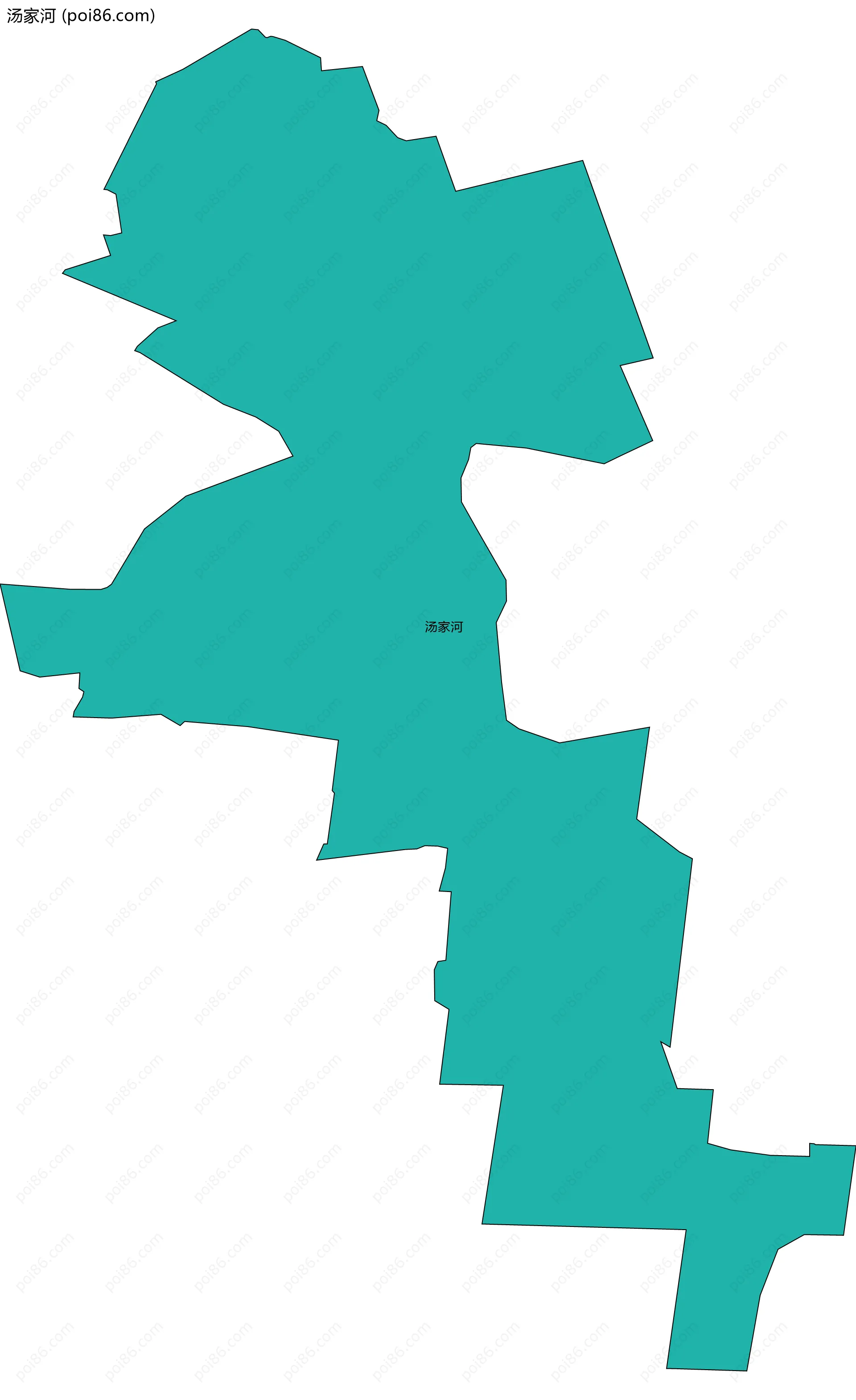 汤家河边界地图