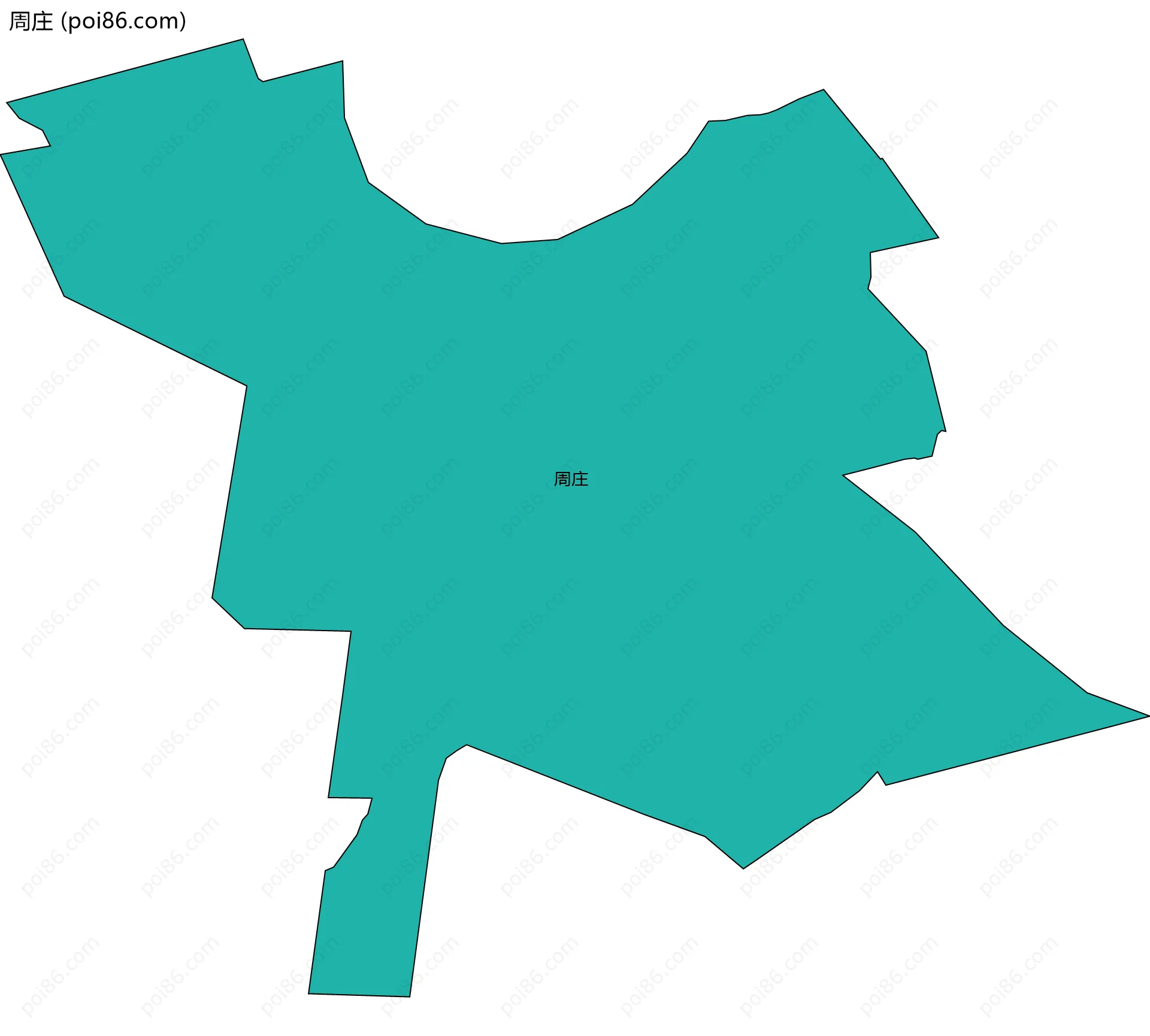 周庄边界地图