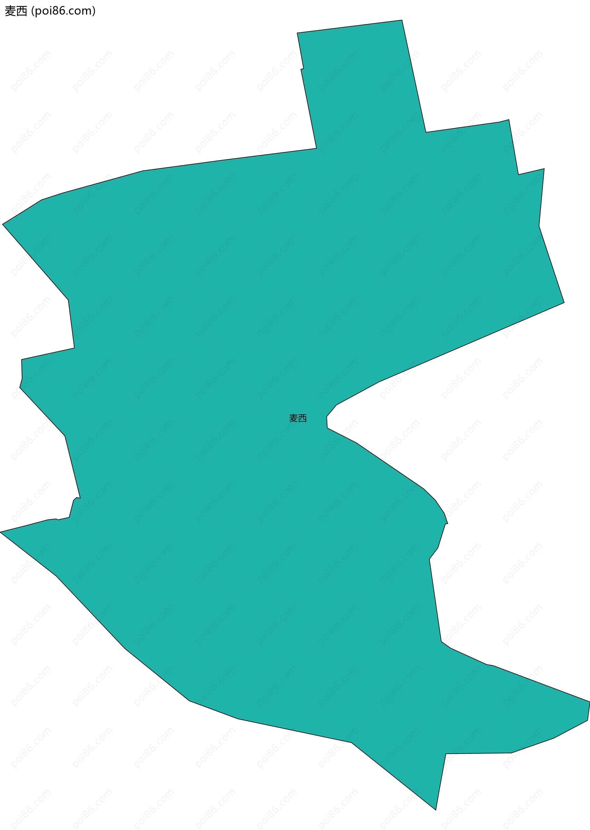 麦西边界地图
