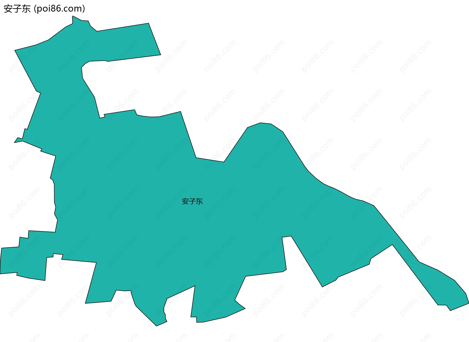 安子东边界地图