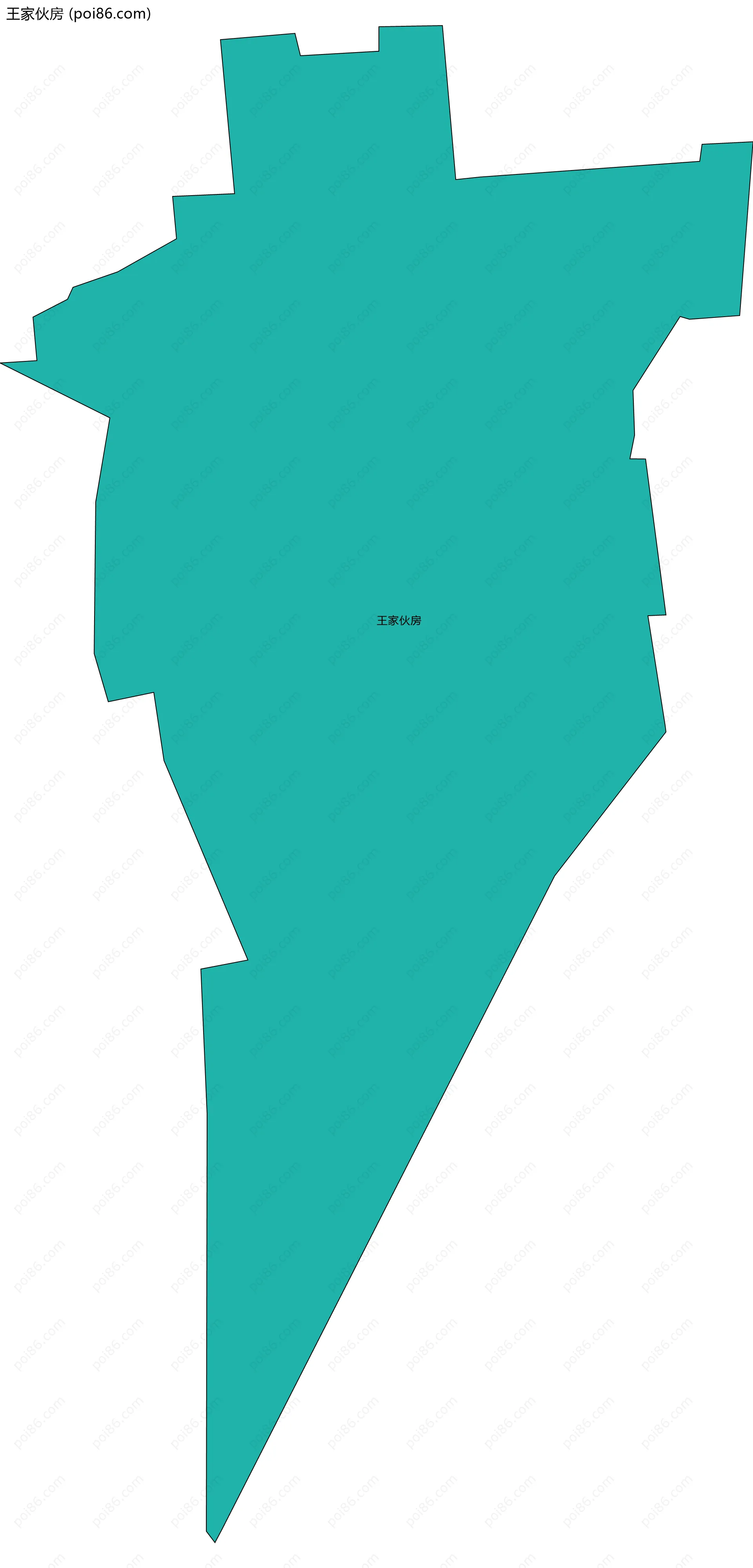 王家伙房边界地图