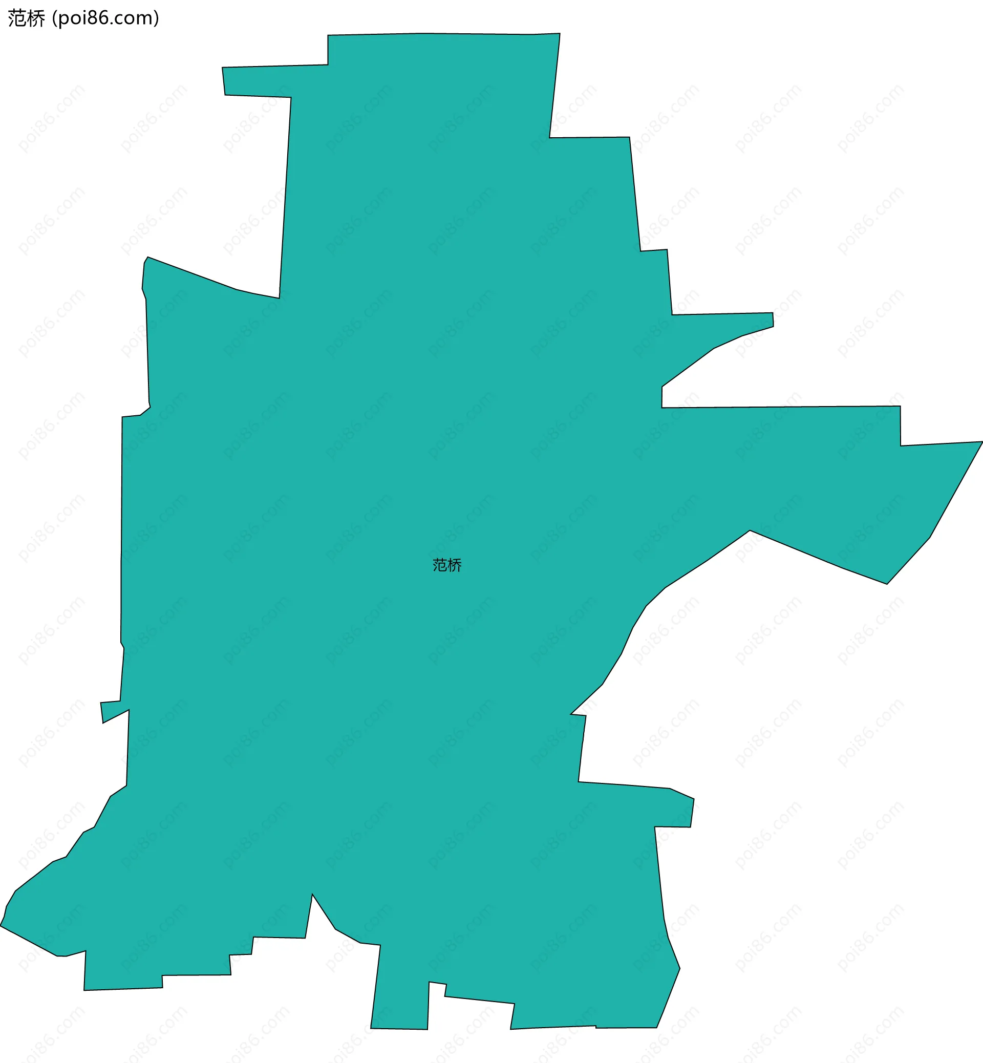 范桥边界地图