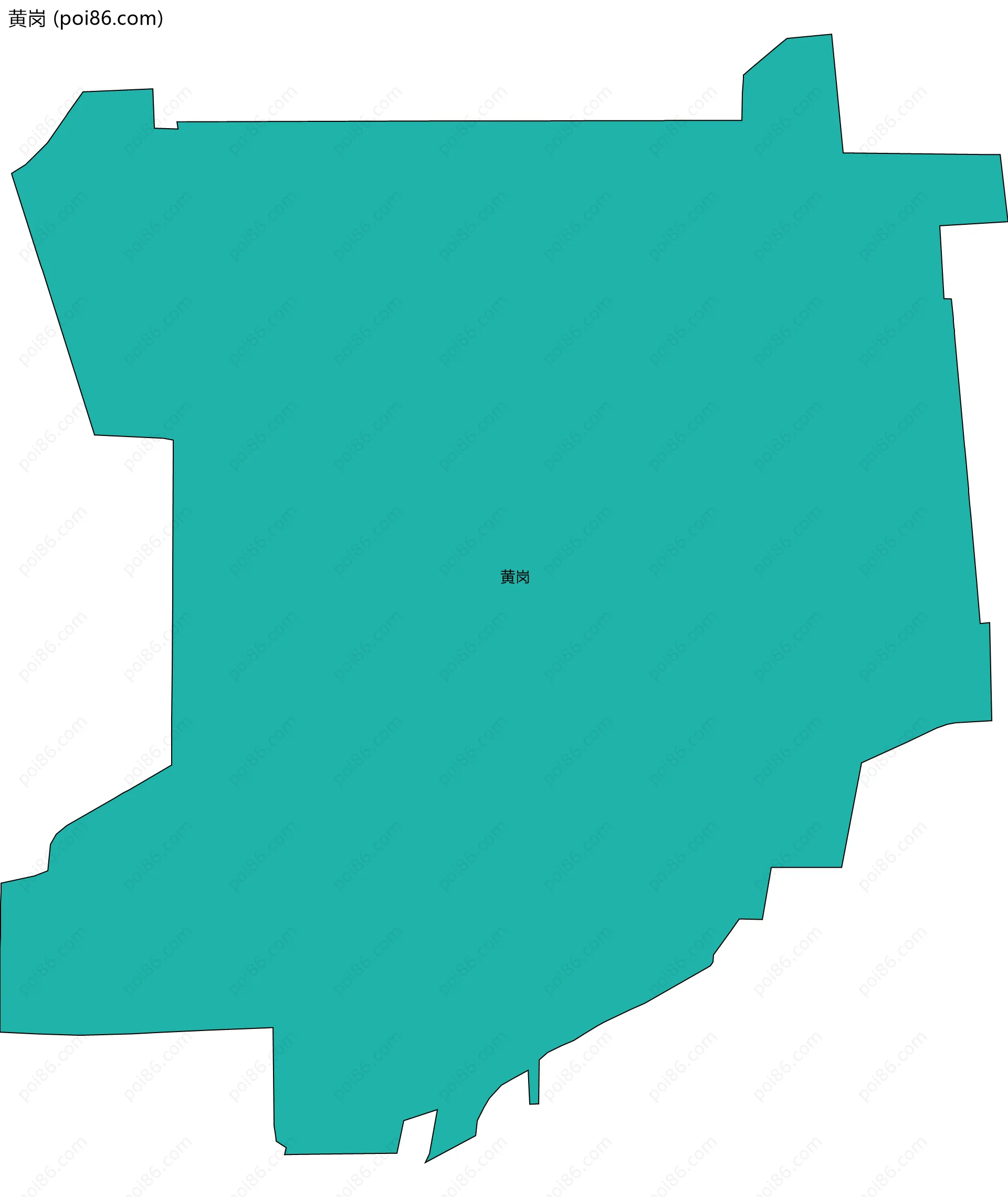 黄岗边界地图