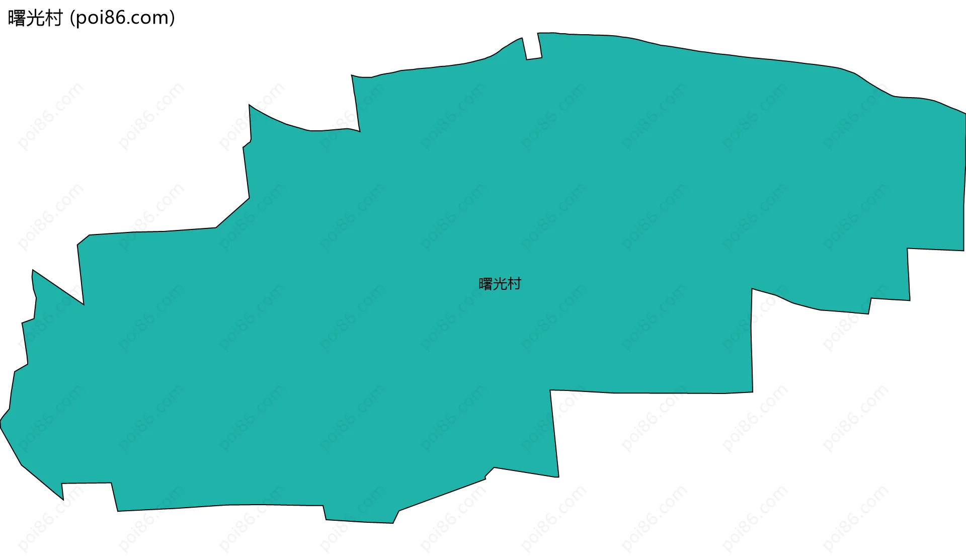 曙光村边界地图