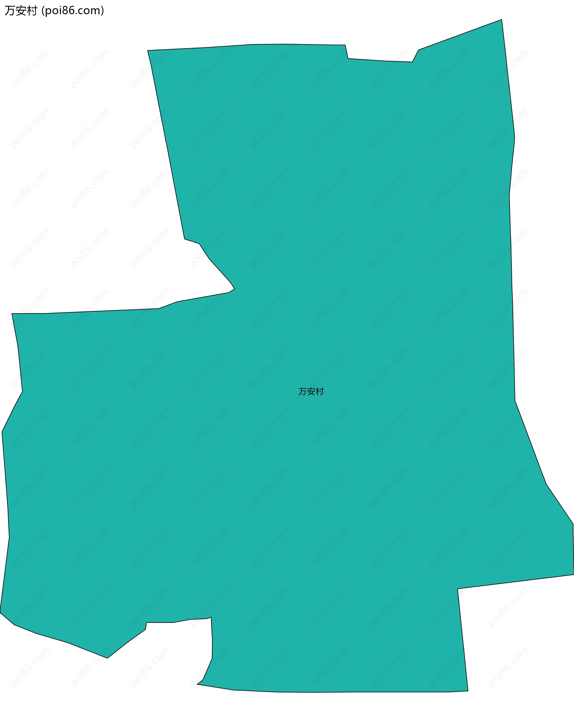 万安村边界地图