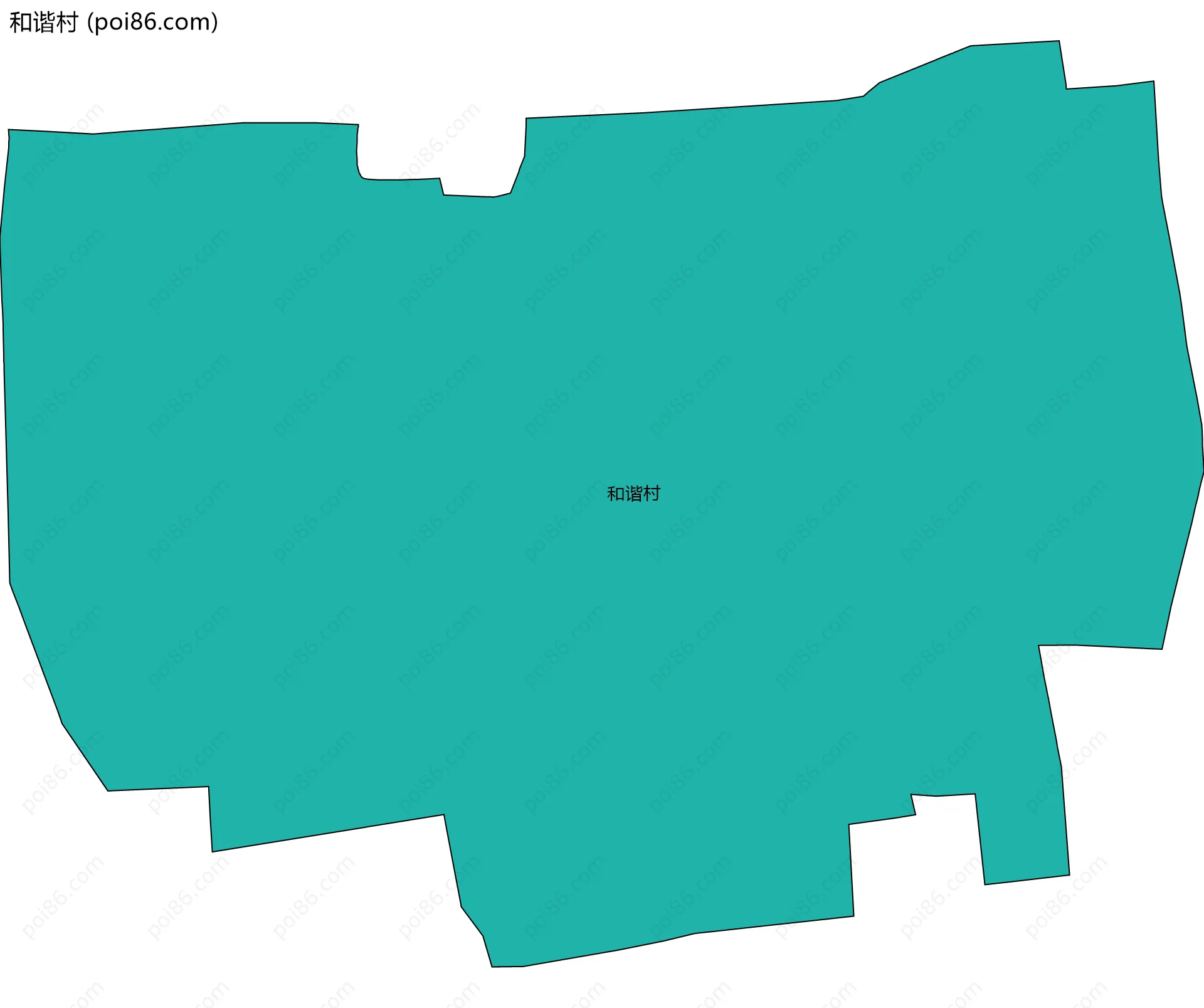 和谐村边界地图