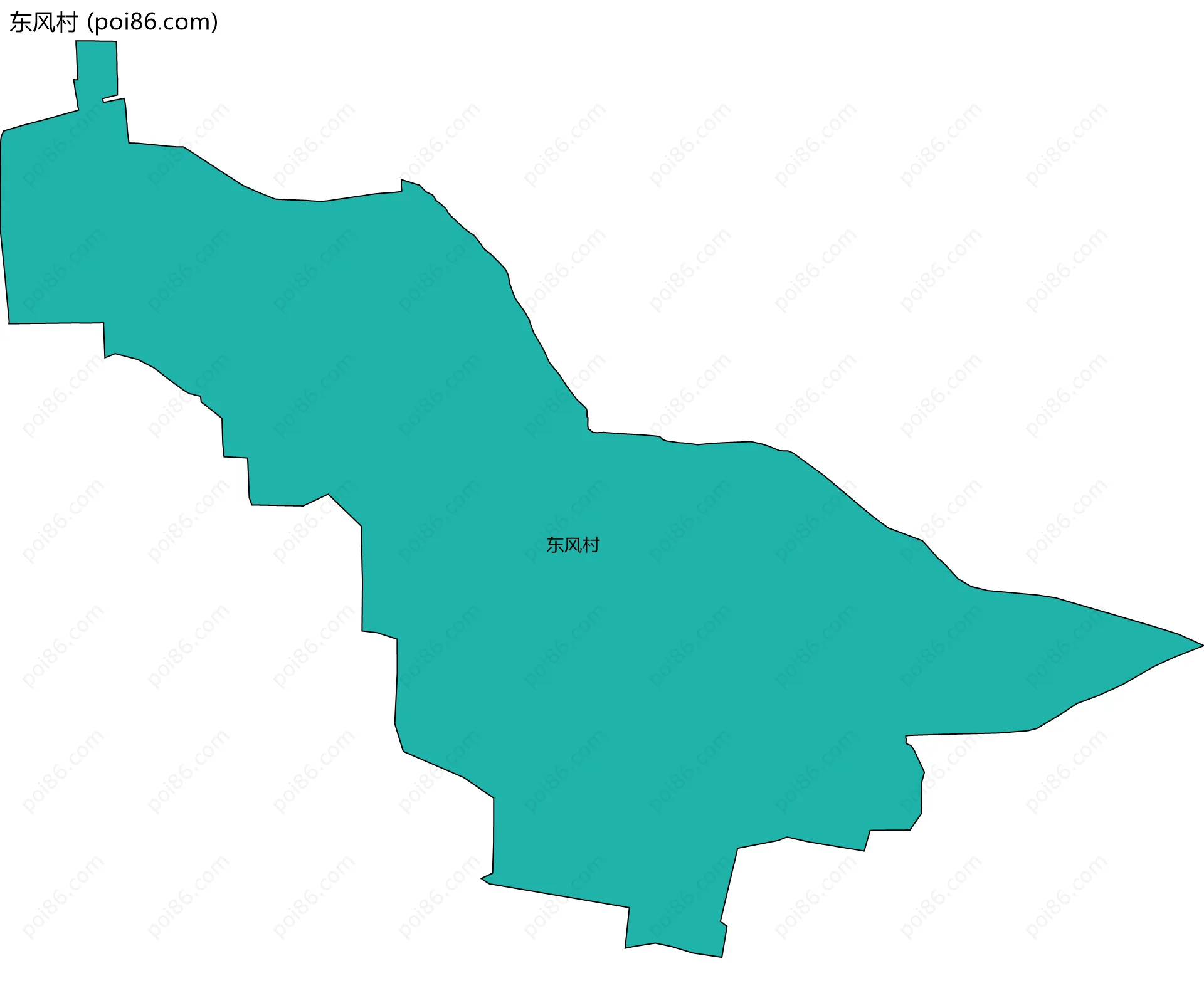 东风村边界地图