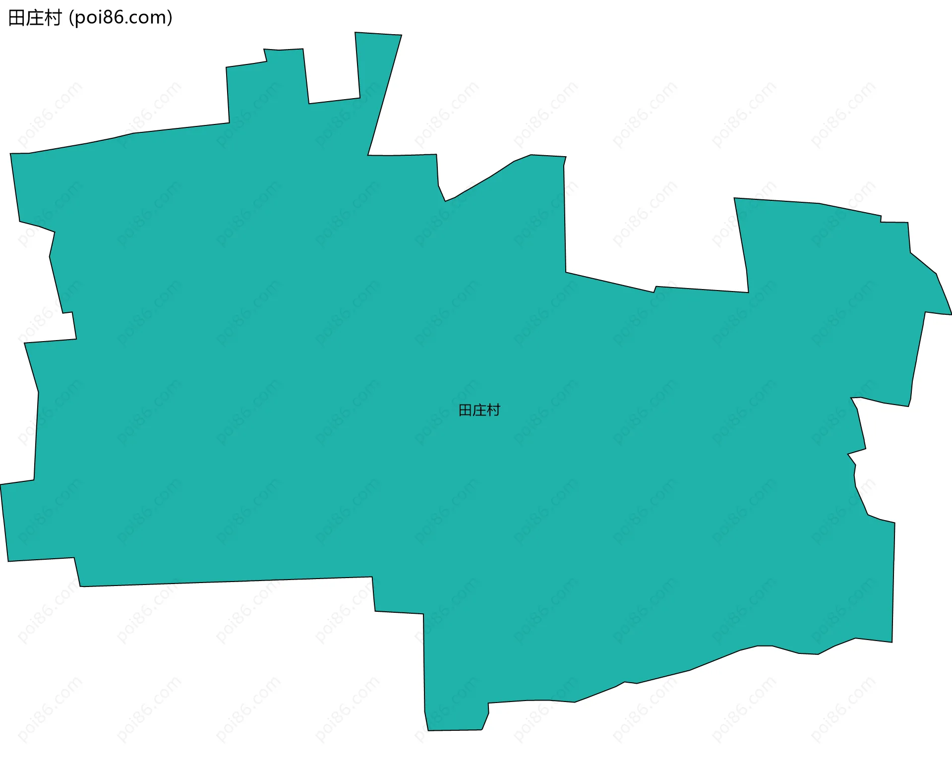 田庄村边界地图