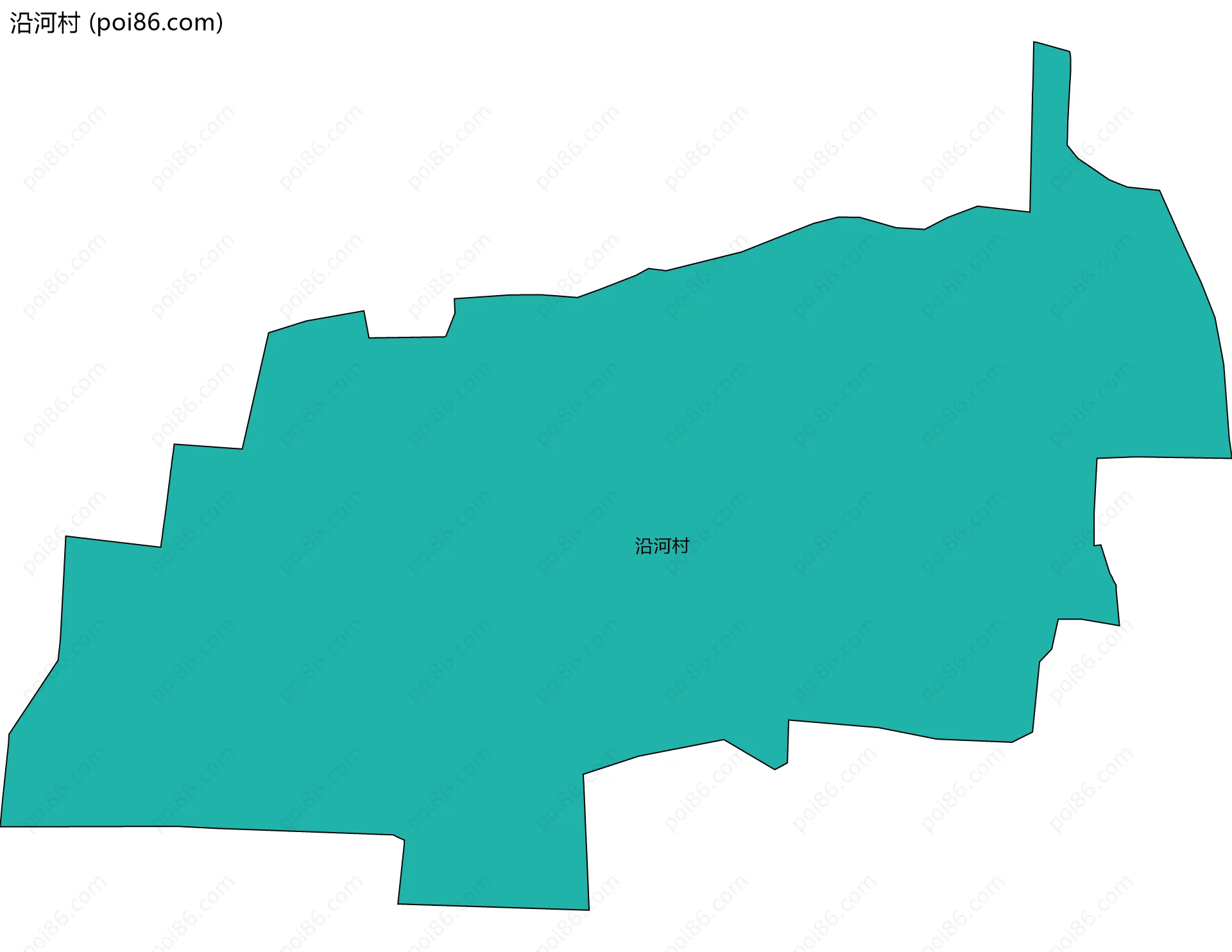 沿河村边界地图