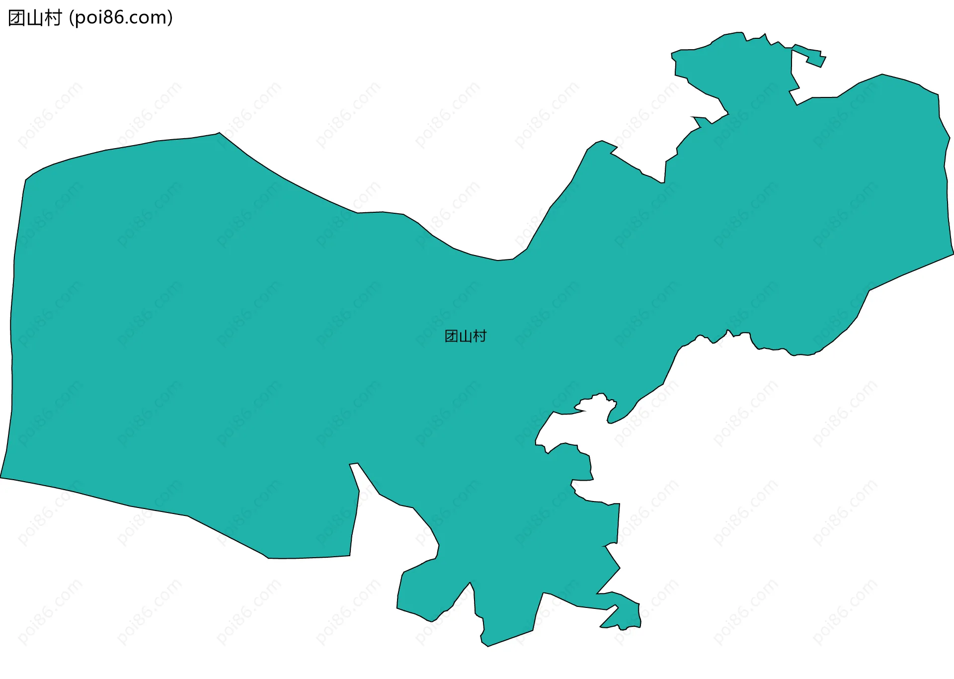 团山村边界地图