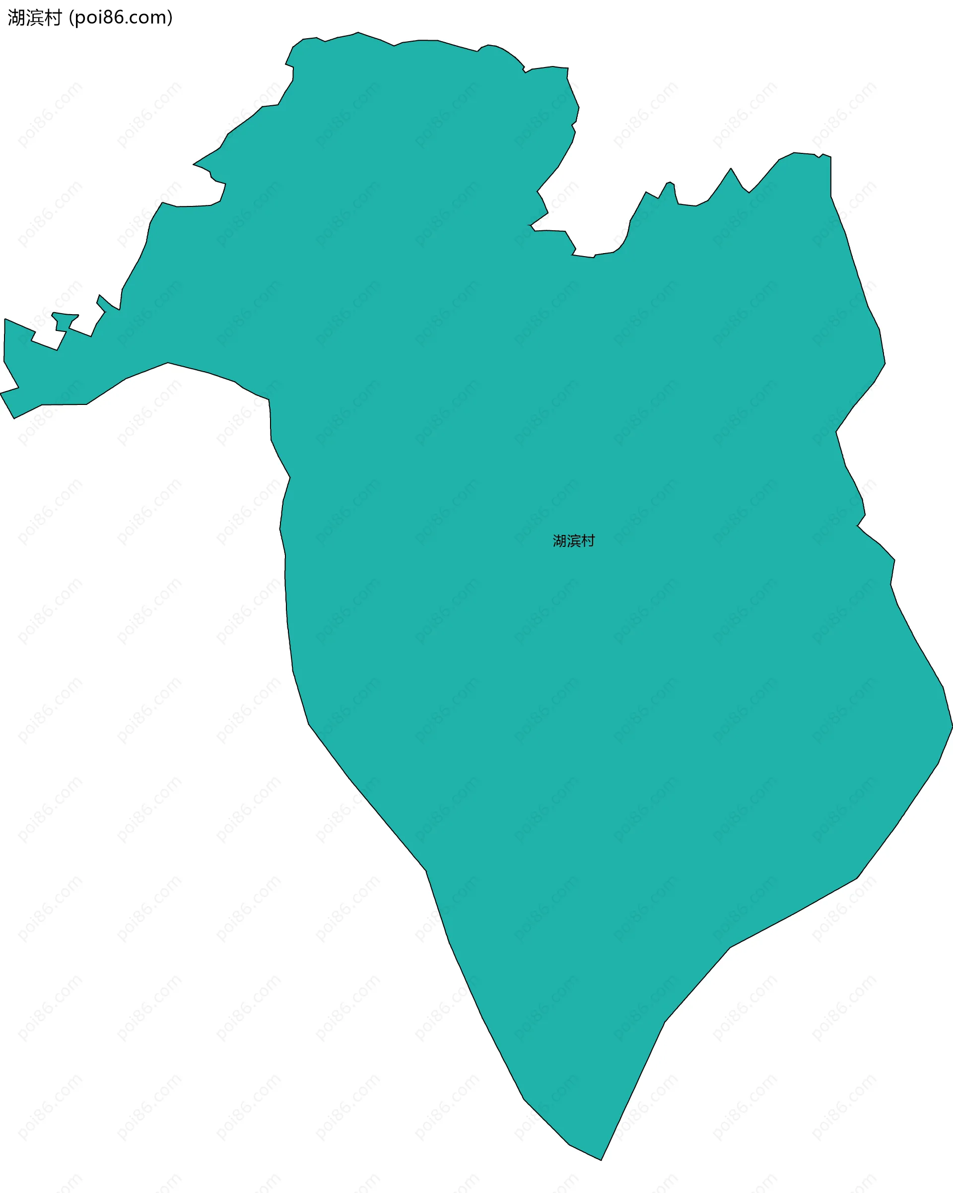 湖滨村边界地图