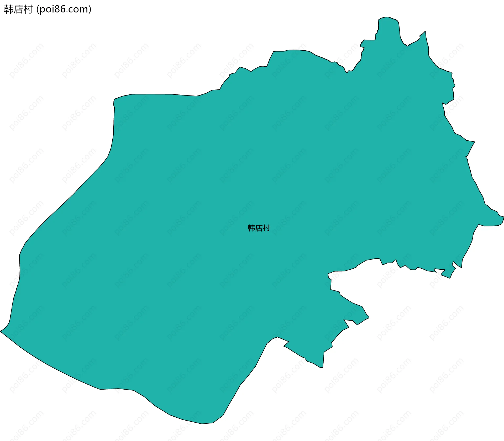 韩店村边界地图