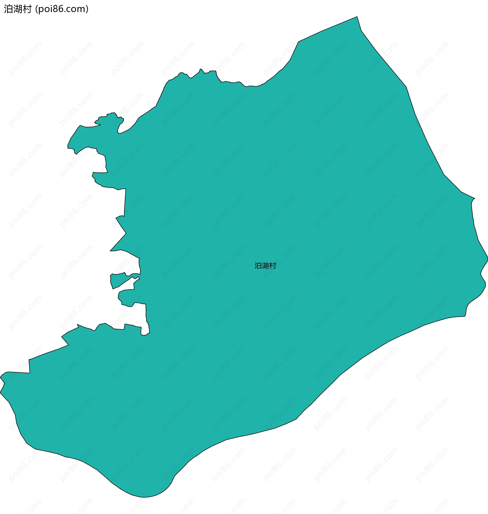 泊湖村边界地图