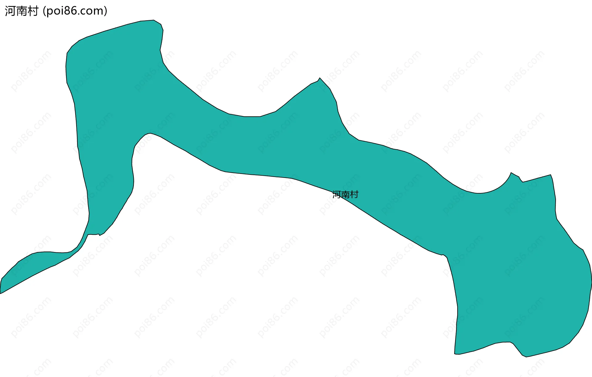 河南村边界地图