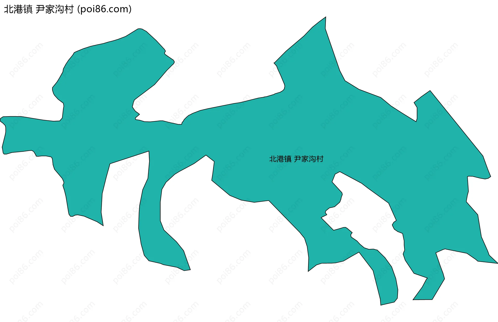 北港镇 尹家沟村边界地图