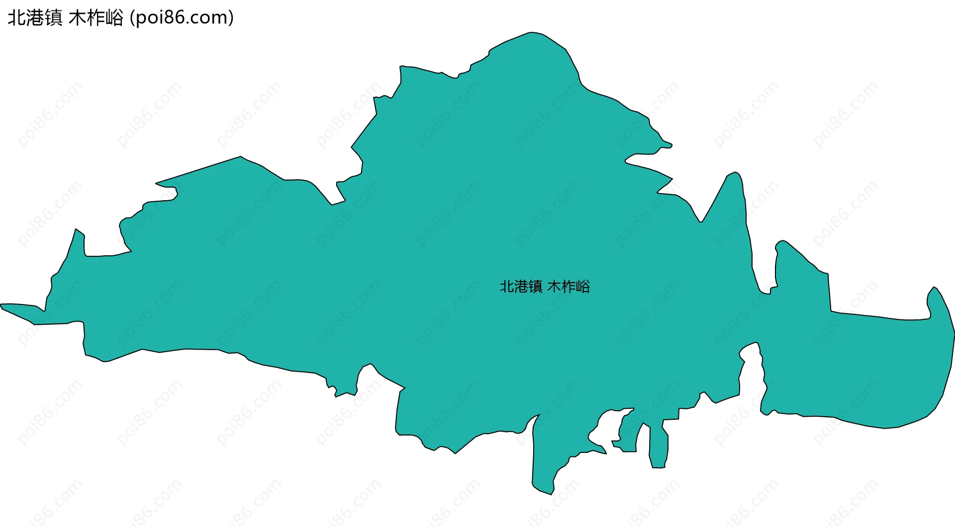 北港镇 木柞峪边界地图