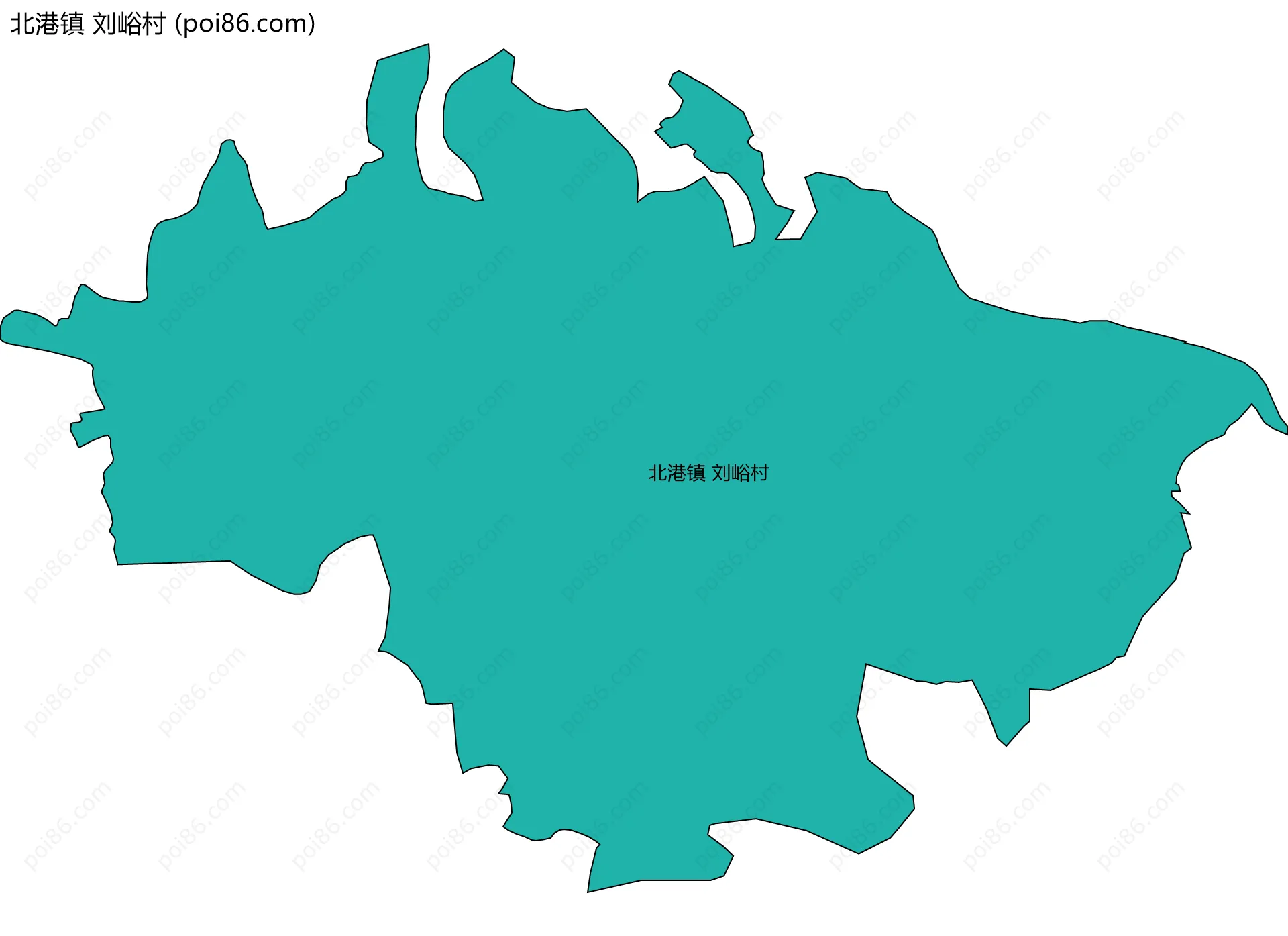 北港镇 刘峪村边界地图