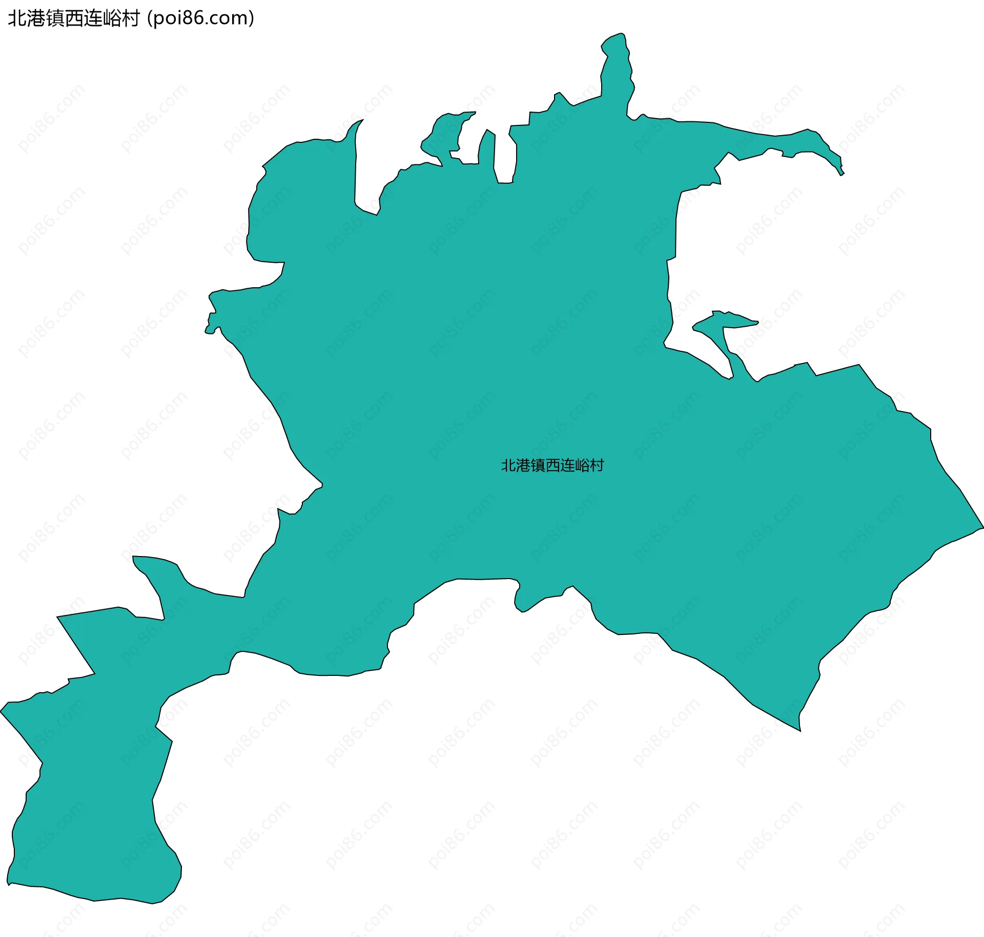 北港镇西连峪村边界地图