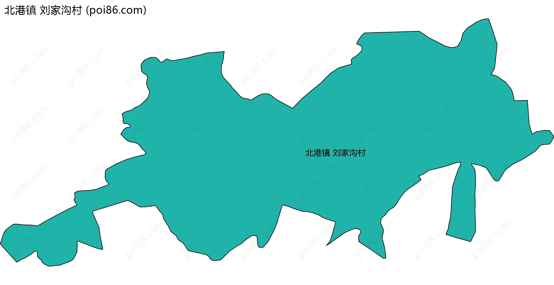 北港镇 刘家沟村边界地图