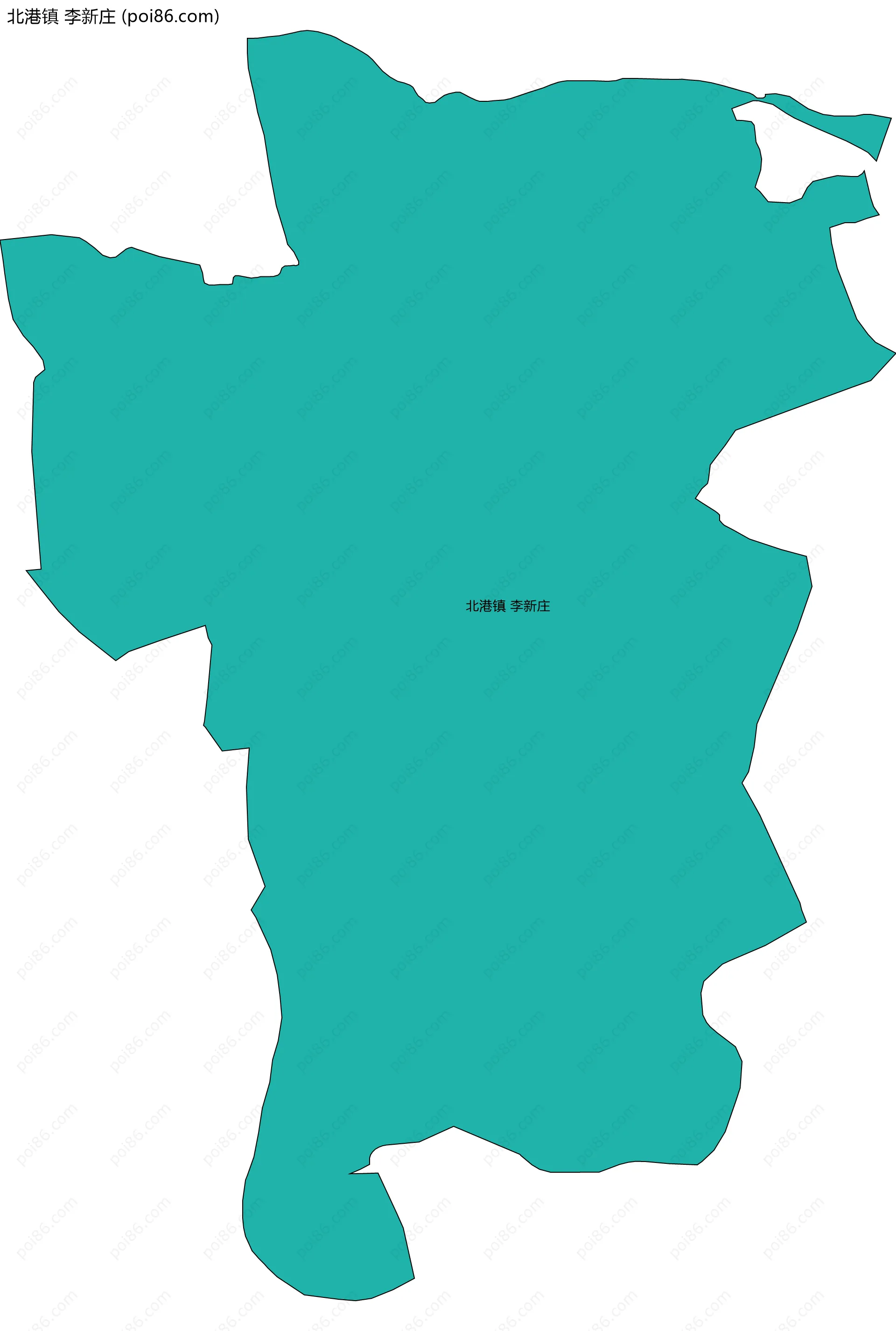 北港镇 李新庄边界地图