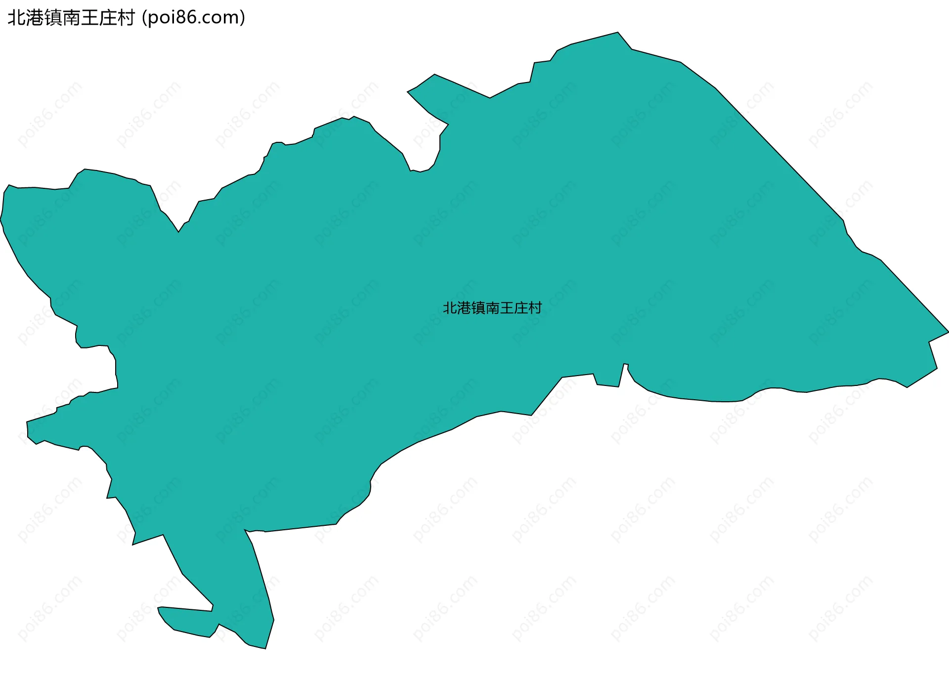 北港镇南王庄村边界地图