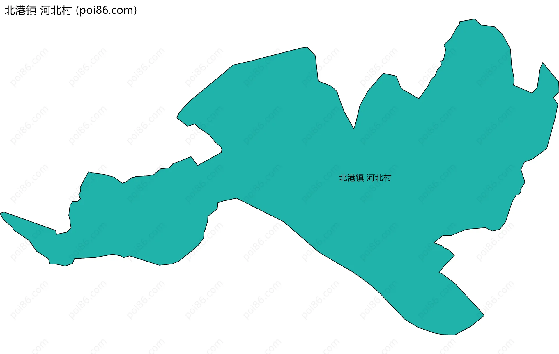 北港镇 河北村边界地图