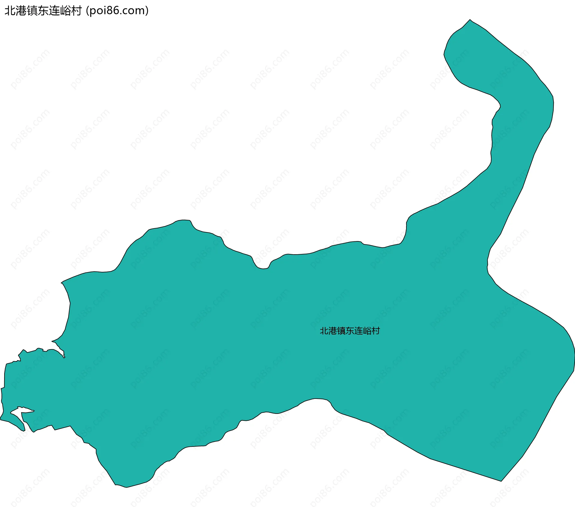 北港镇东连峪村边界地图