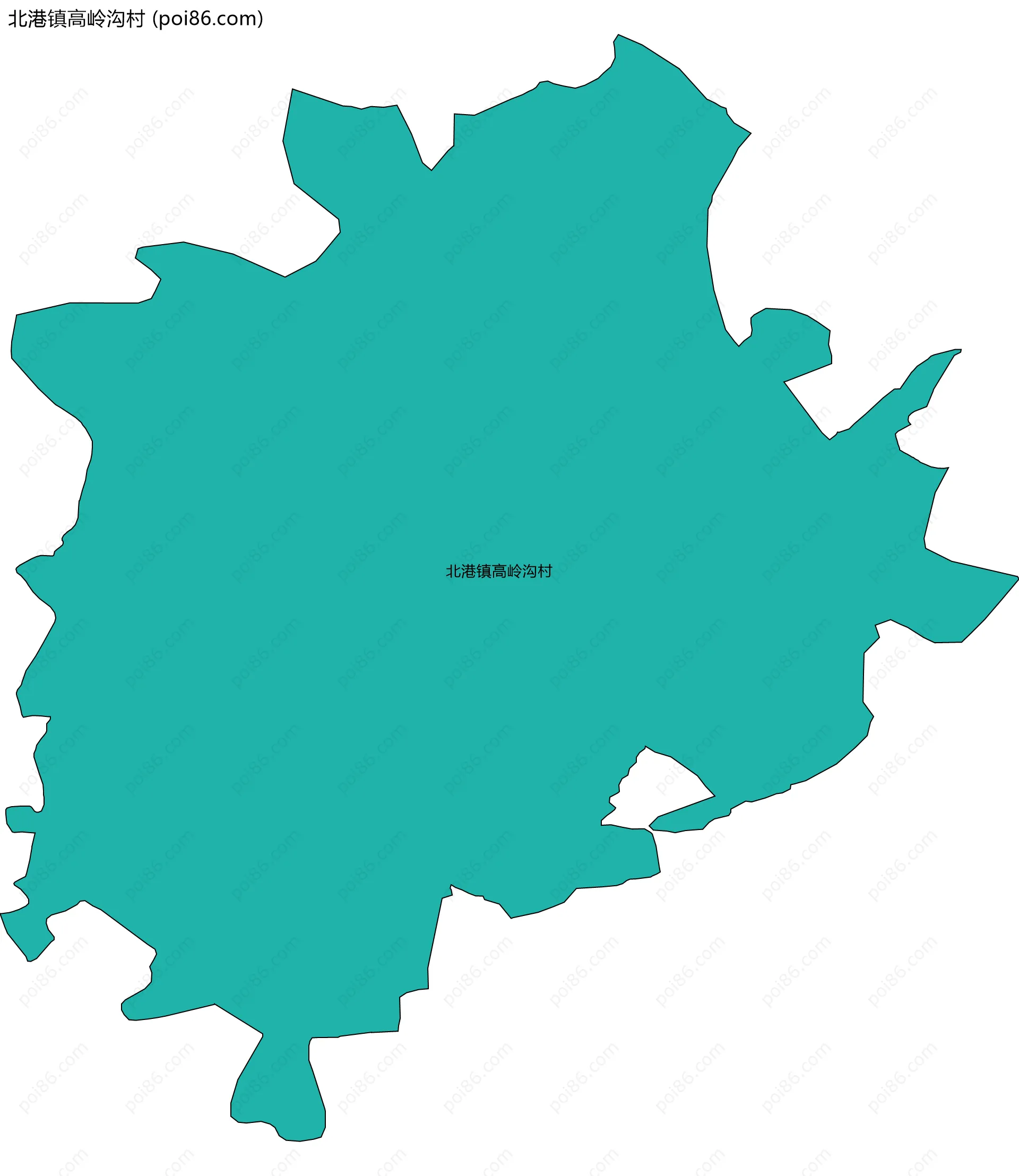 北港镇高岭沟村边界地图
