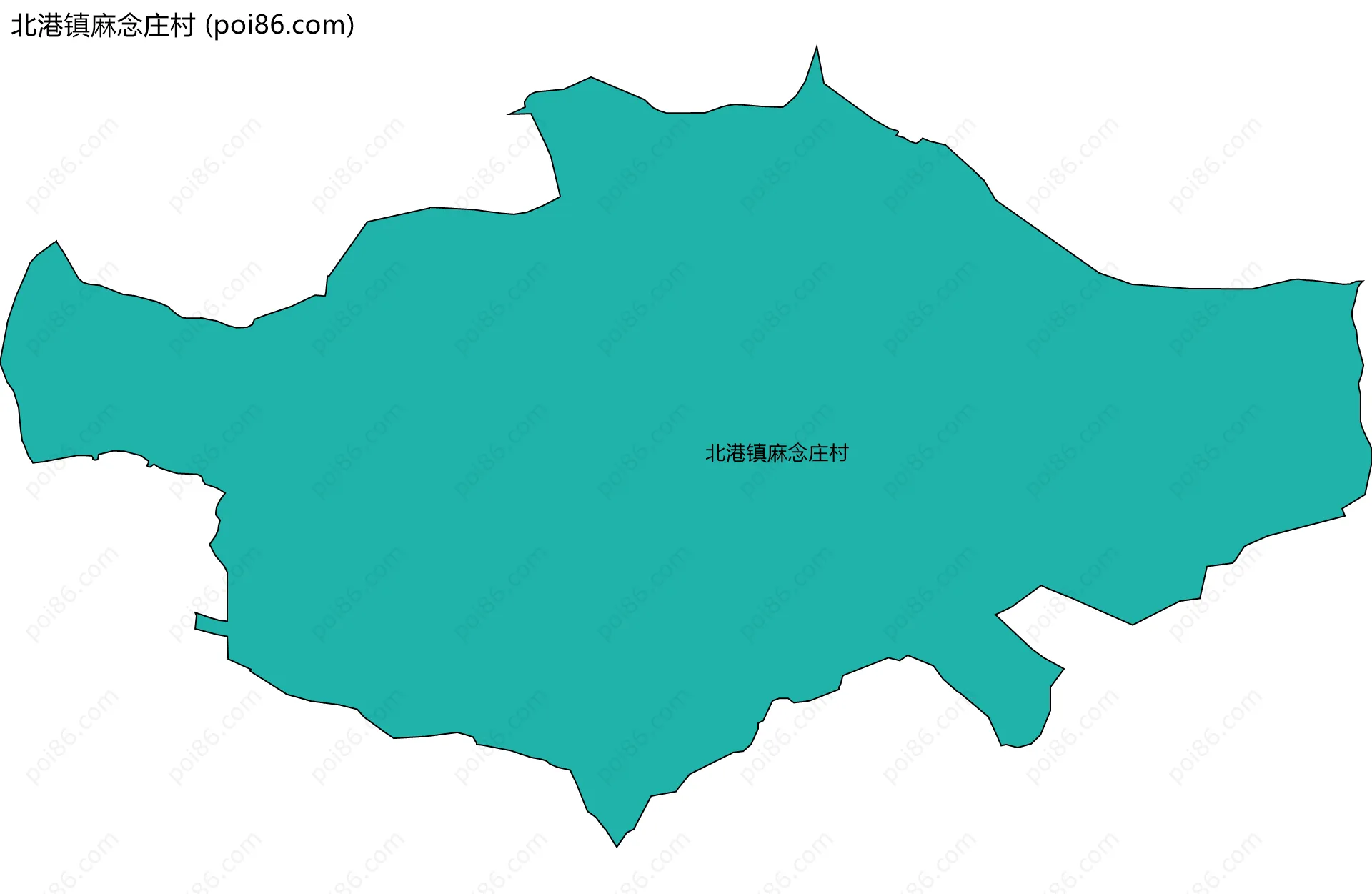 北港镇麻念庄村边界地图